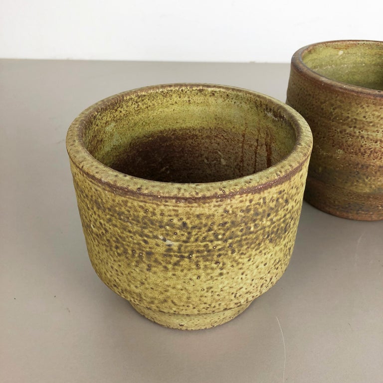 20th Century Set of 3 Ceramic Studio Pottery Vase by Piet Knepper for Mobach Netherlands 1970 For Sale