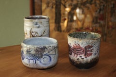 Set of 3 ceramic vase by Menelika