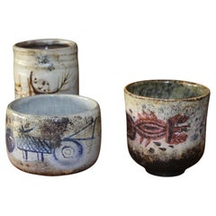 Set of 3 ceramic vase by Menelika