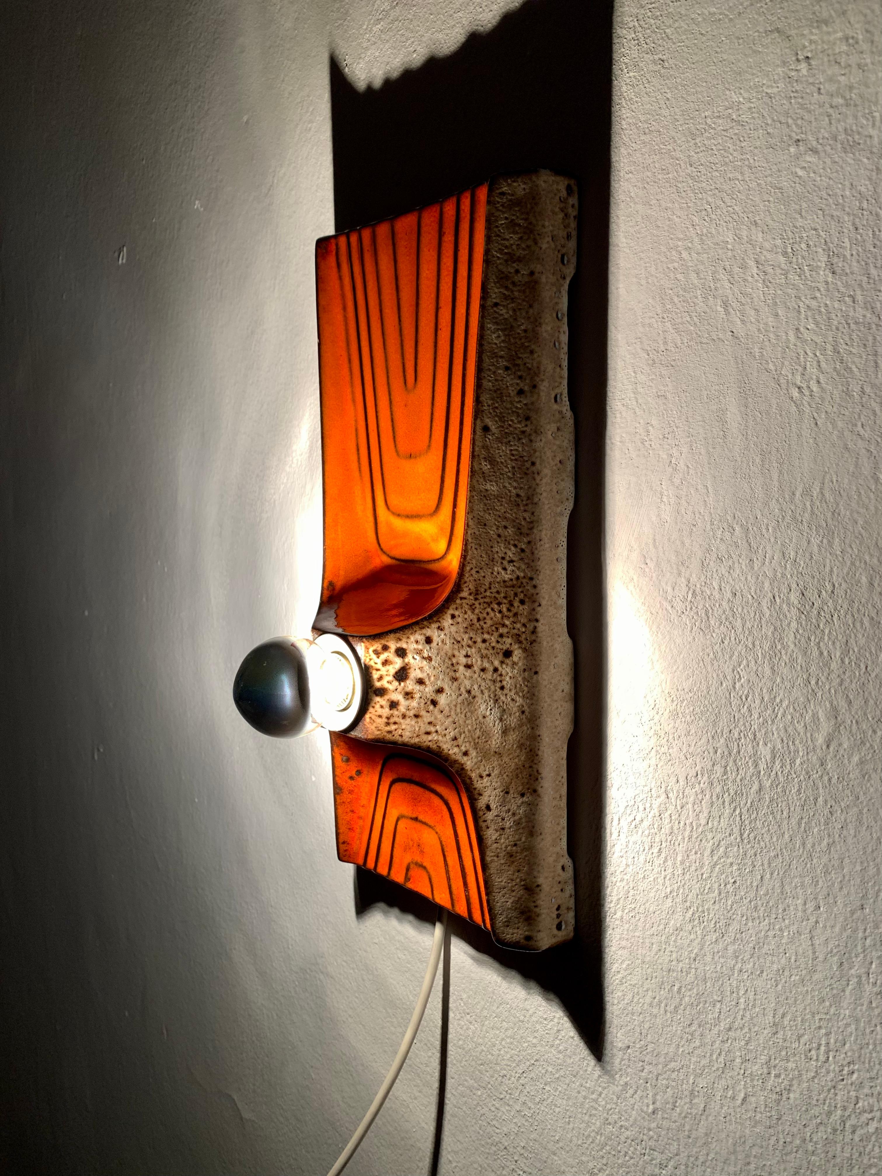 Set of 3 Ceramic Wall Lamps For Sale 4