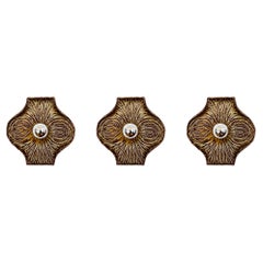 Set di 3 lampade da parete in ceramica