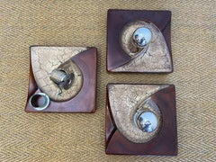 Set of 3 Ceramic Wall Lights by PAN Keramik, Germany, 70s - West German Pottery