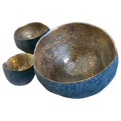 Set of 3 Ceramics with Gold and Platinum