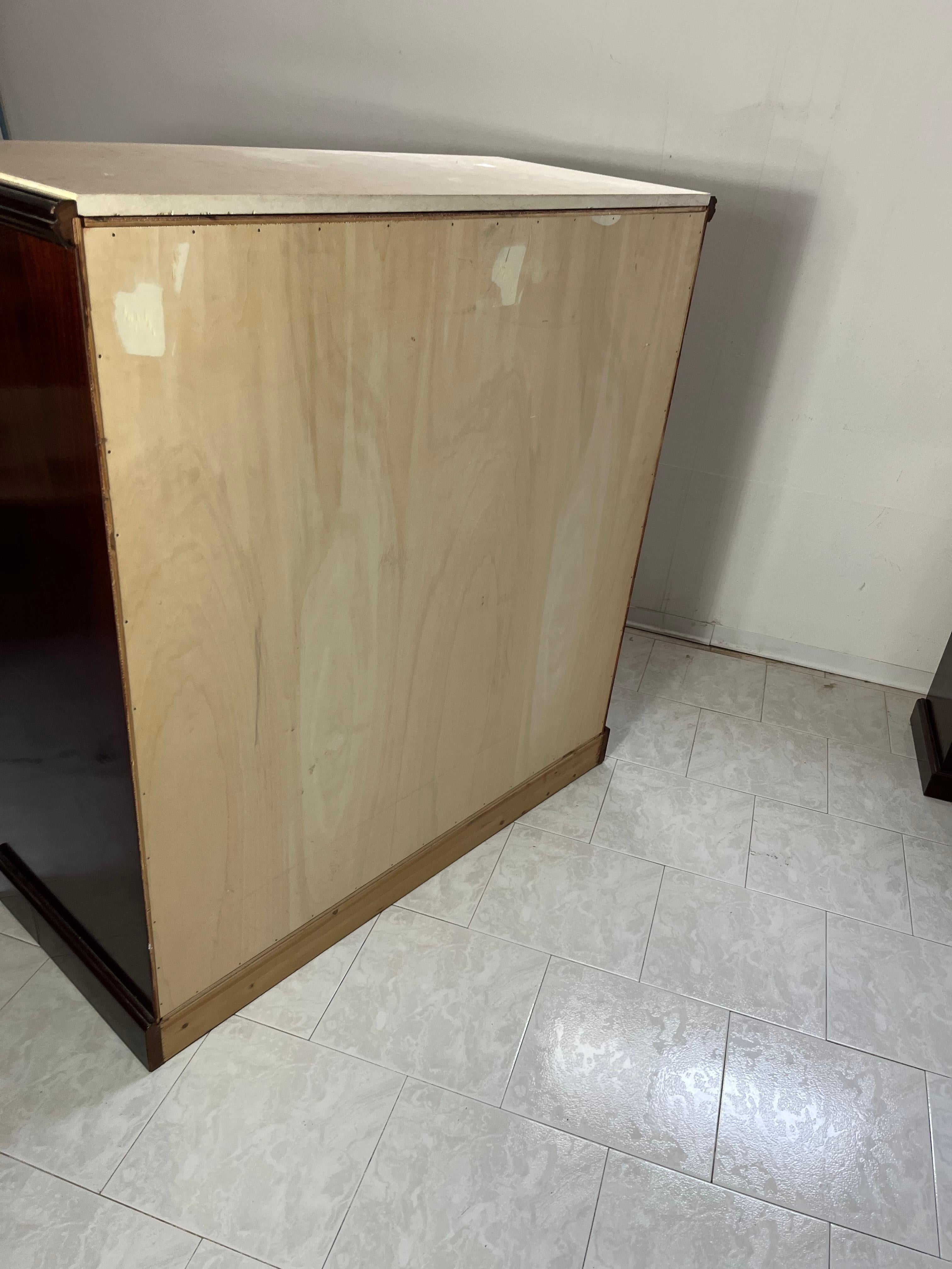 Set of 3 Chests Of Drawers and Bedside Tables with marble tops, 1960s For Sale 7