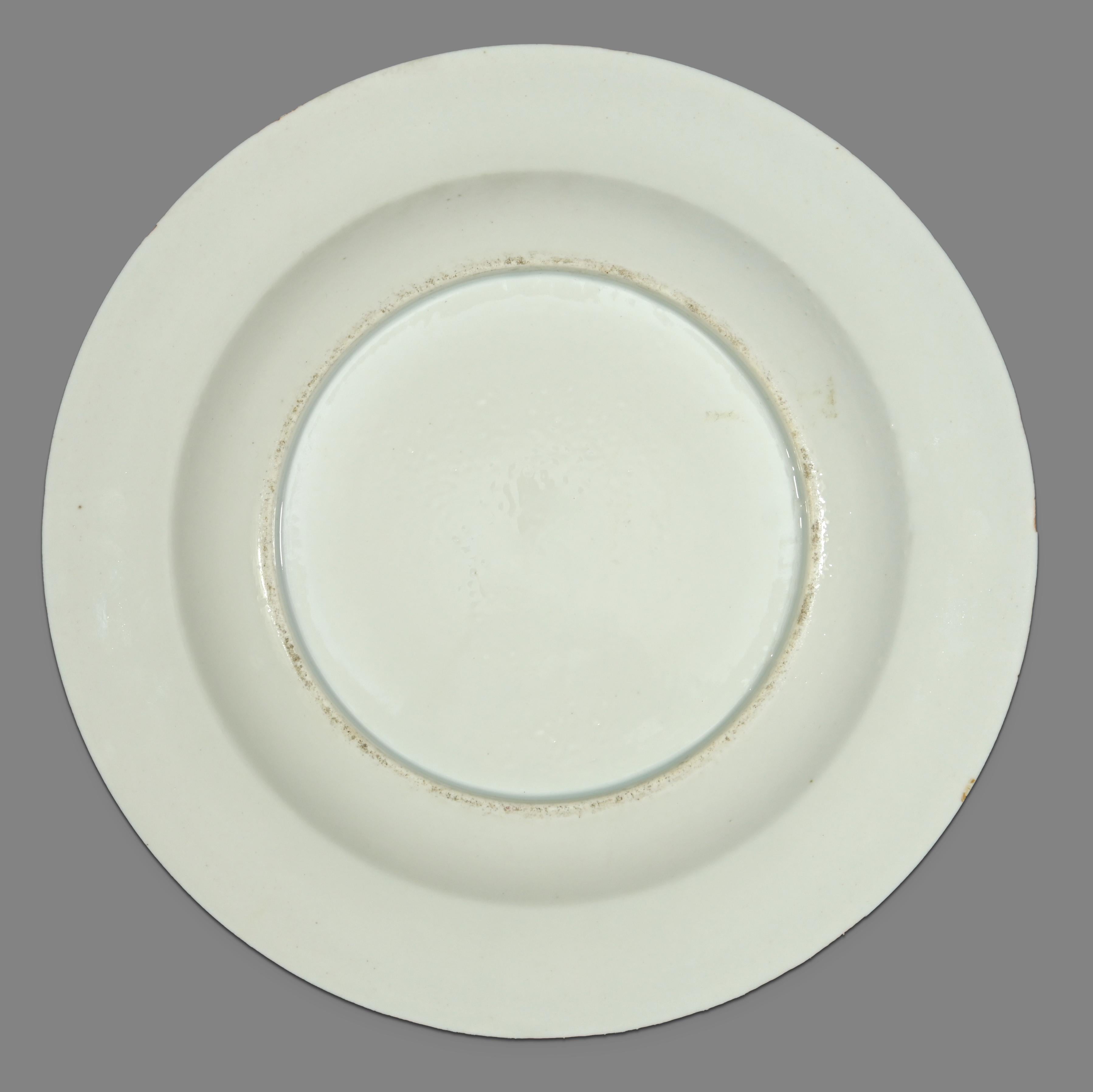 Enameled Set of 3 Chinese Ceramic Plates, Mid-20th Century For Sale