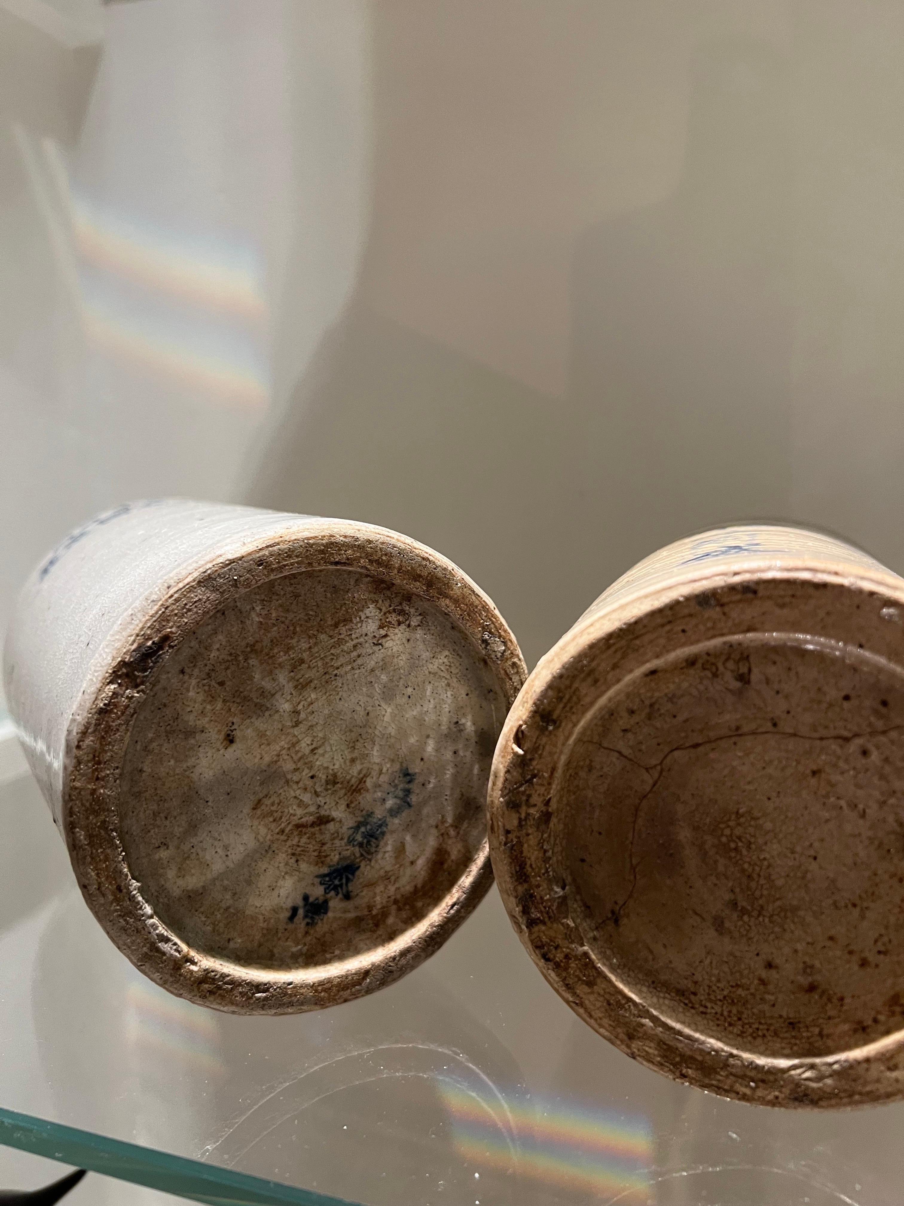 Set of 3 Chinese Rice Wine Bottles, Glazed Ceramic, China, Ca. 1900 In Good Condition For Sale In Basel, BS