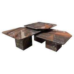 Set of 3 Cipolin Marble Nesting Coffee Table 