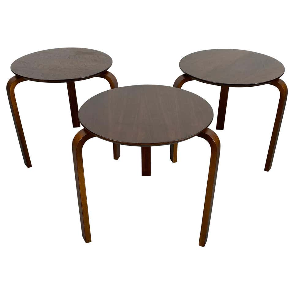 Bob Roukema Table Modernist Nesting, Stacking Cork Top Tables by Bob Roukema for Jon ...