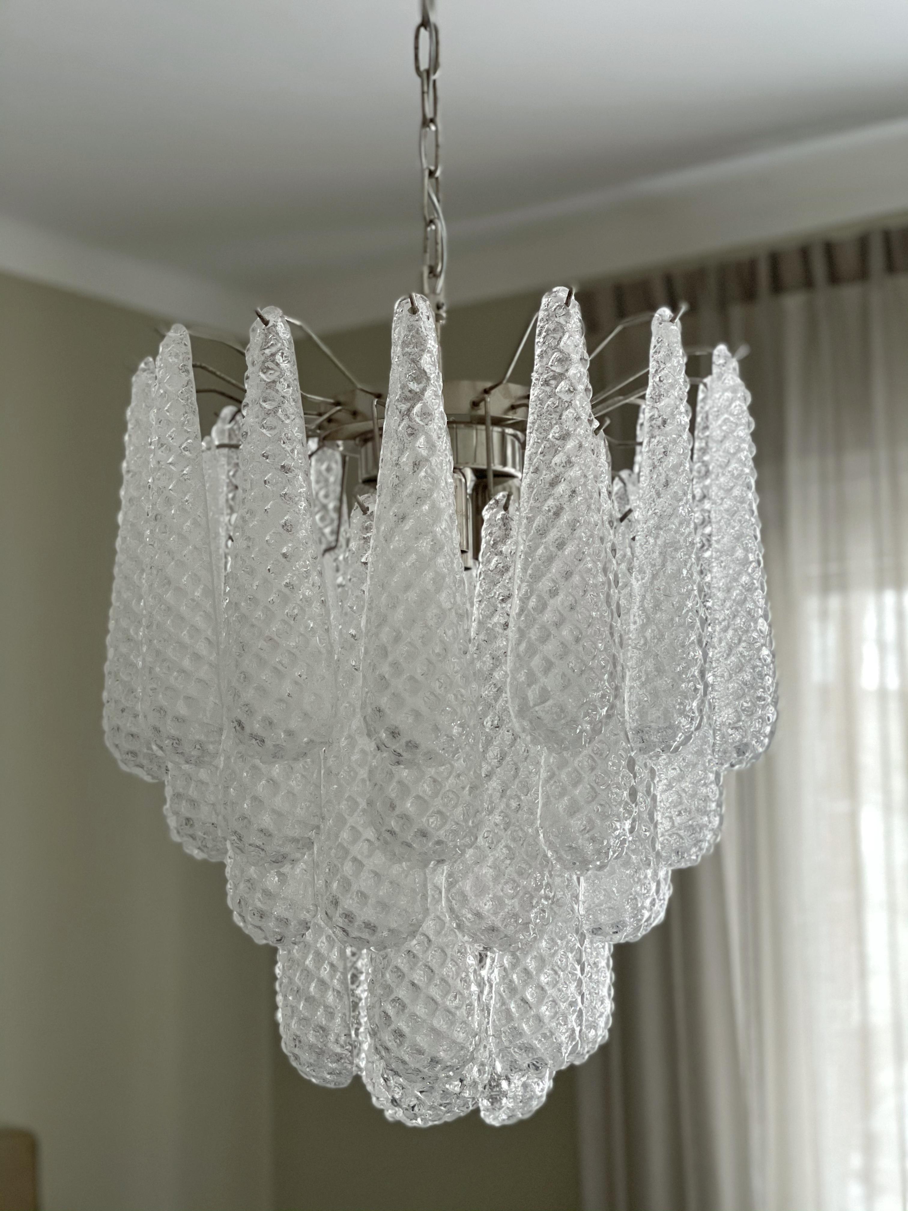 Fine XX secolo Set di 3 lampadari classici di Murano di piccole dimensioni in vendita
