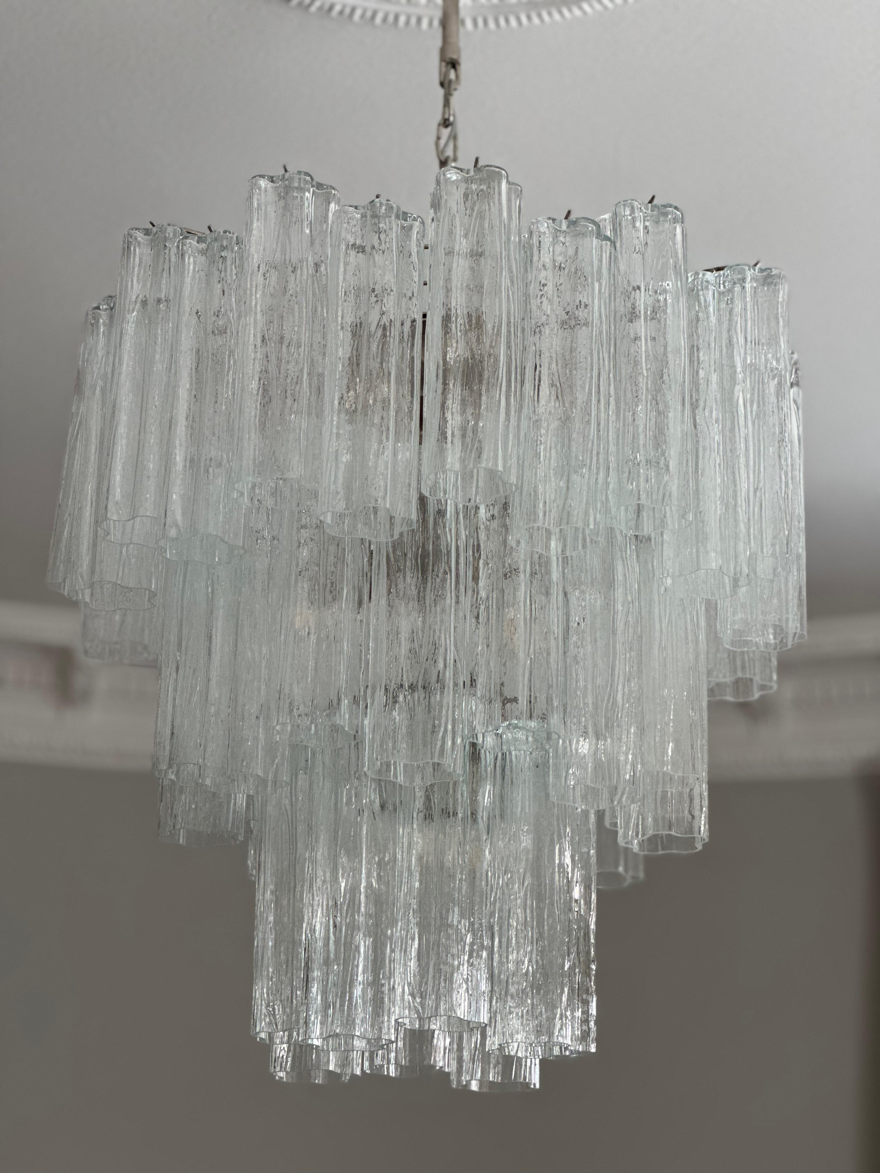 Vetro Set di 3 lampadari classici di Murano Tronchi in vendita