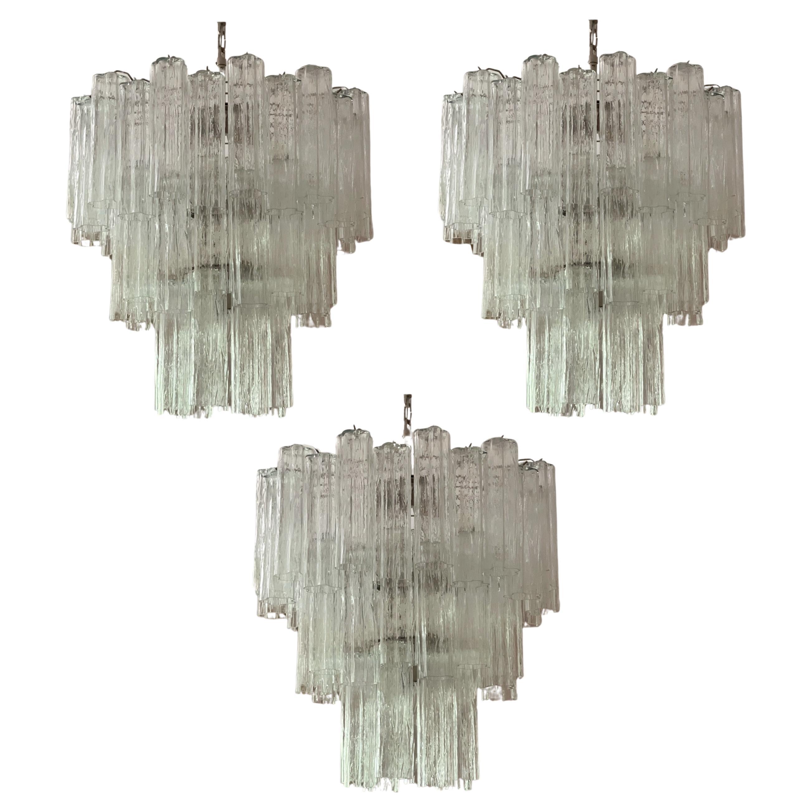 Ensemble de 3 lustres Classic Murano Tronchi