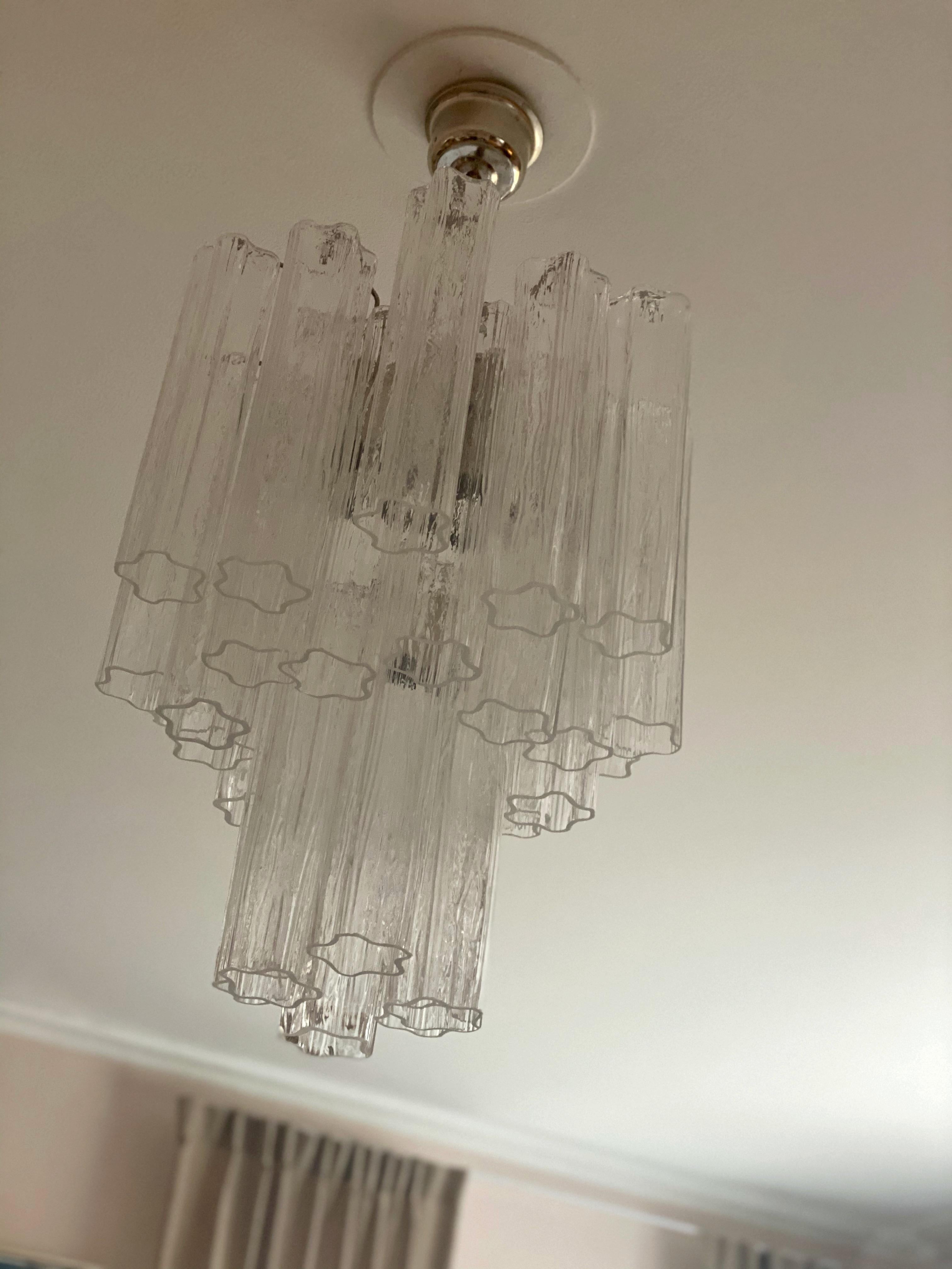 Set di 3 lampadari classici di Murano Tronchi nello stile di Venini. dimensioni S.I.M. in vendita 5