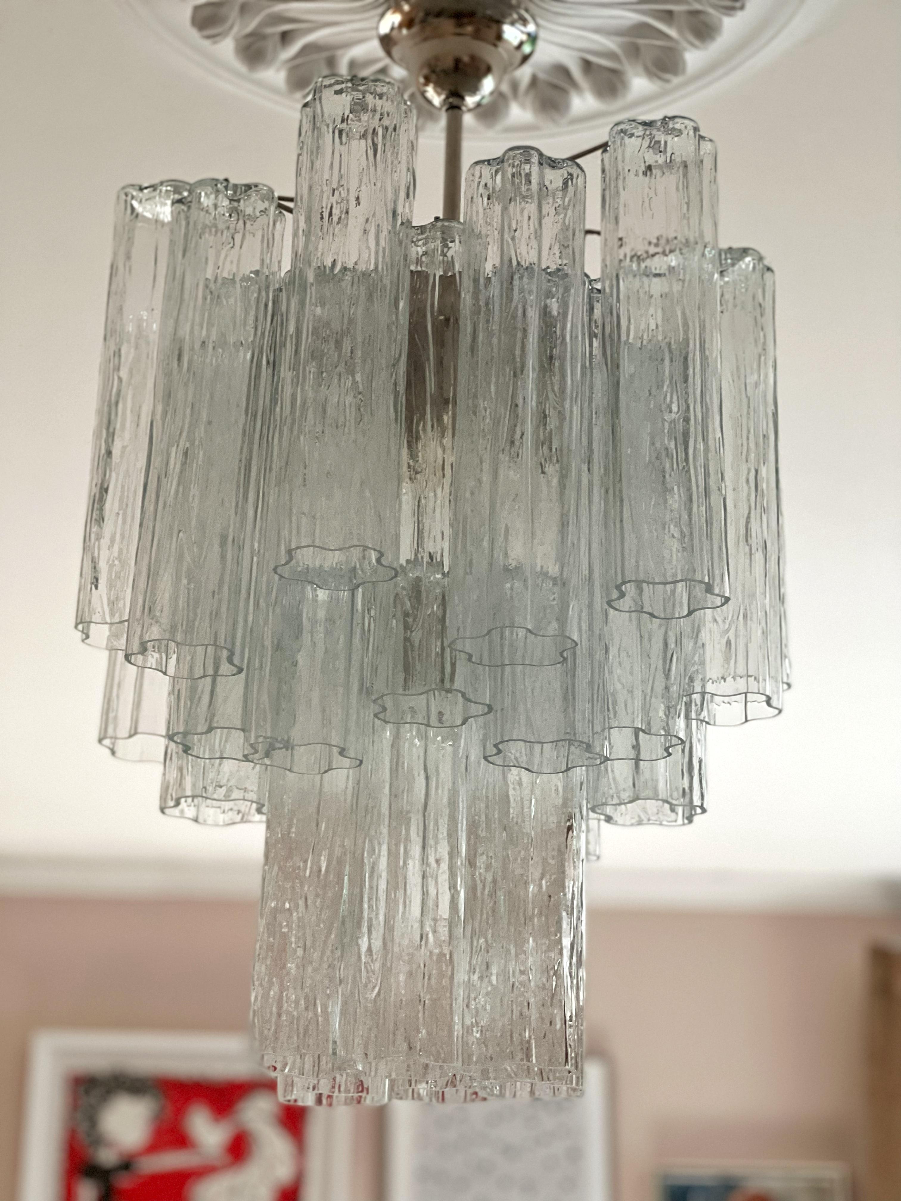 Set di 3 lampadari classici di Murano Tronchi nello stile di Venini. dimensioni S.I.M. in vendita 6