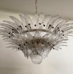 Set of 3 Classic Murano Chandeliers Tropicale in Barovier & Toso Style.