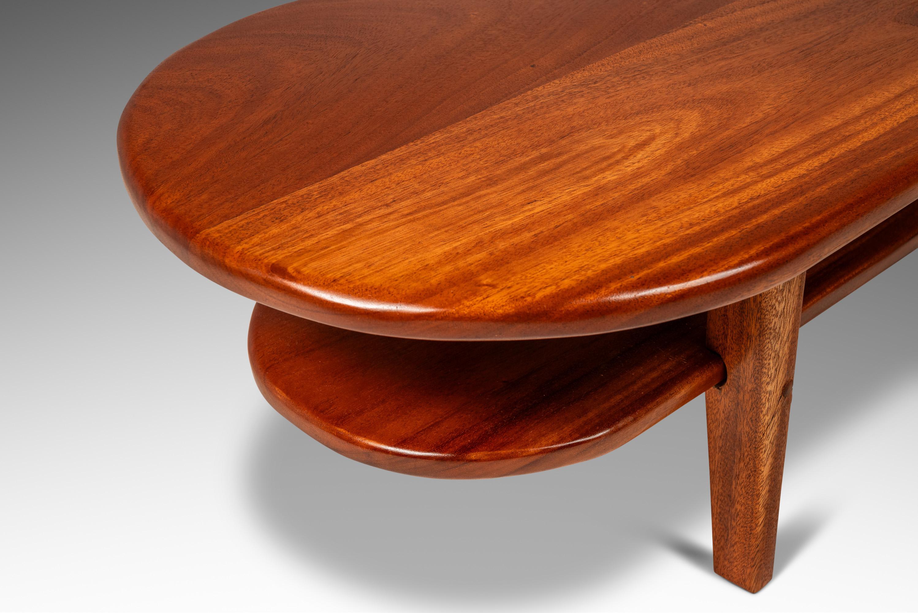 Set aus 3 Couchtischen und Beistelltischen aus massivem Mahagoni, Sonderanfertigung, USA, ca. 1940er Jahre im Angebot 2