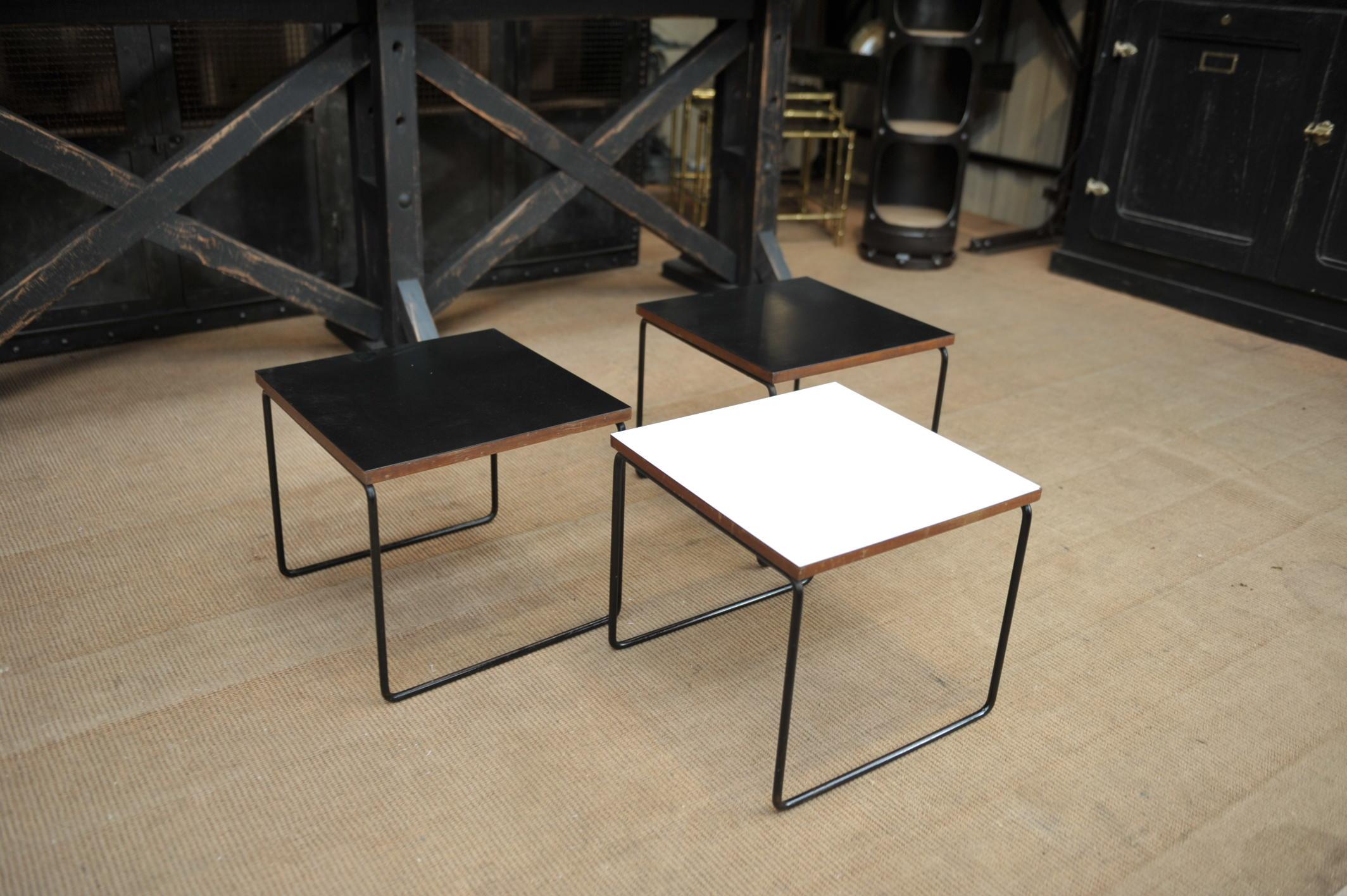 Set of 3 Coffee Table by Pierre Guariche for Steiner, France, circa 1950 4