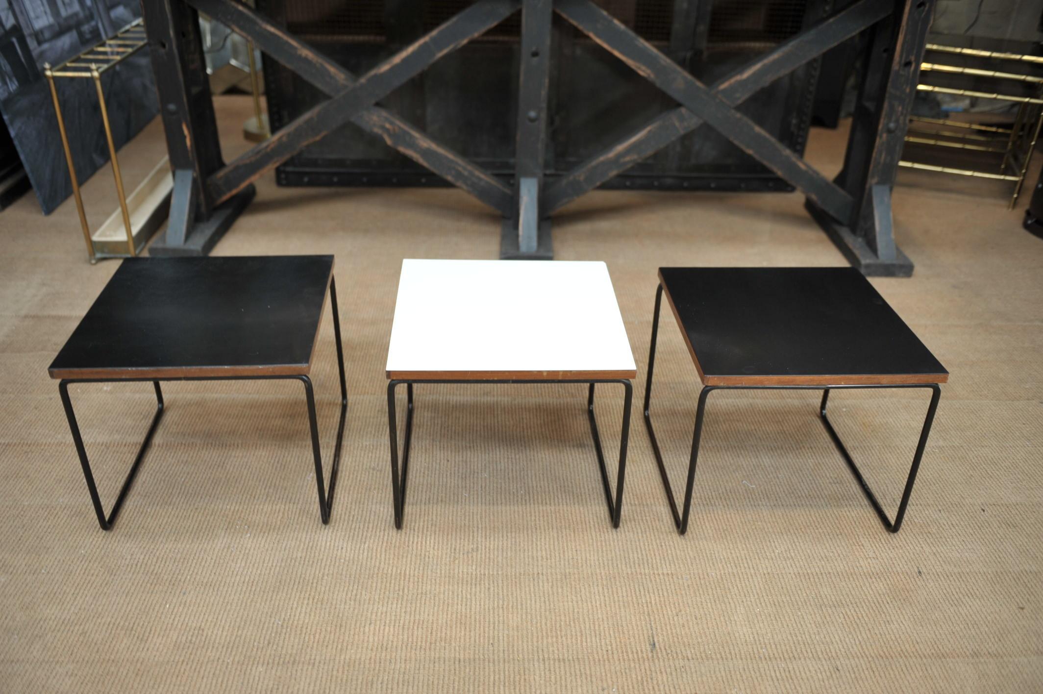 Set of 3 Coffee Table by Pierre Guariche for Steiner, France, circa 1950 5