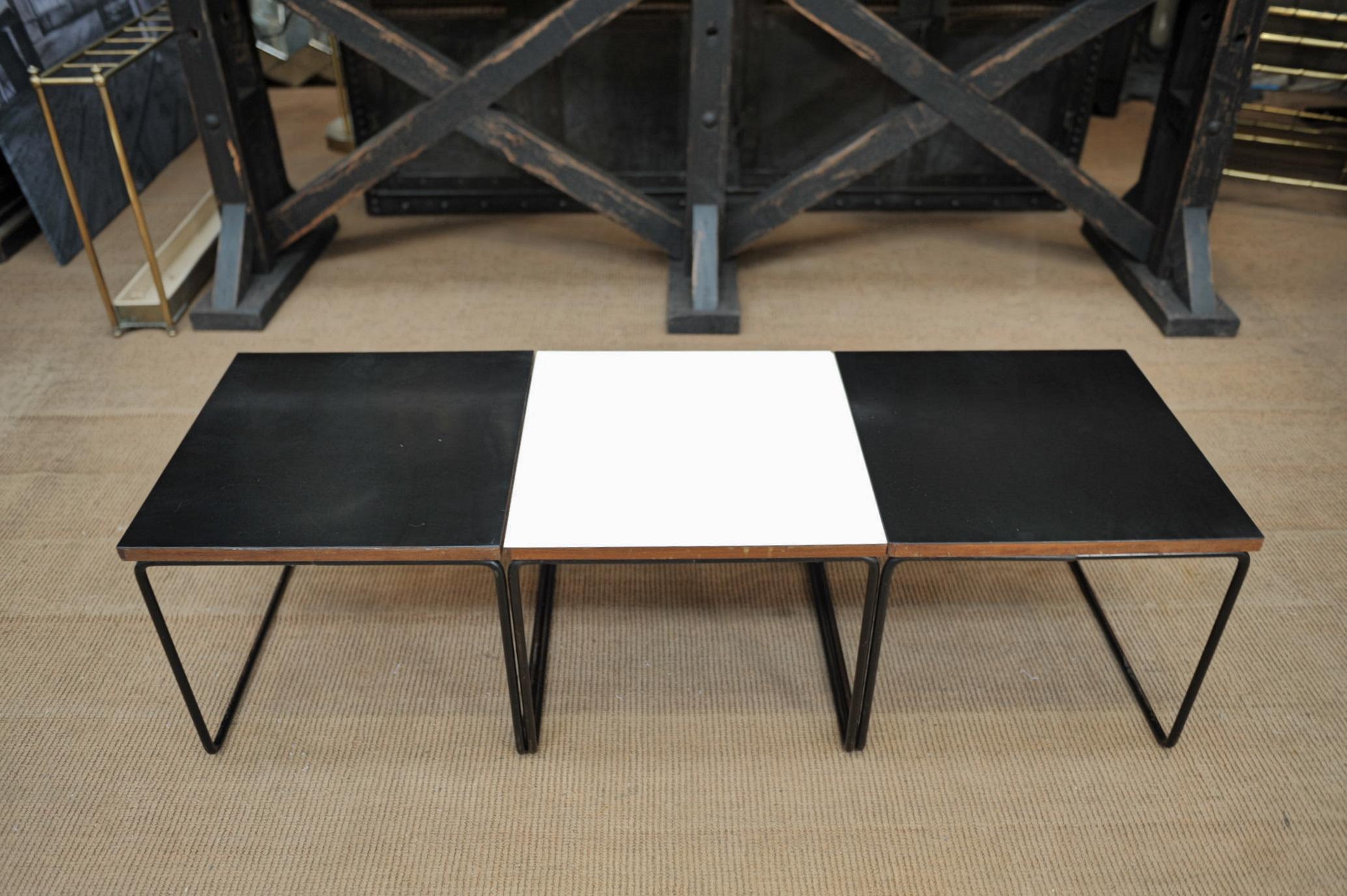 Set of 3 Coffee Table by Pierre Guariche for Steiner, France, circa 1950 1