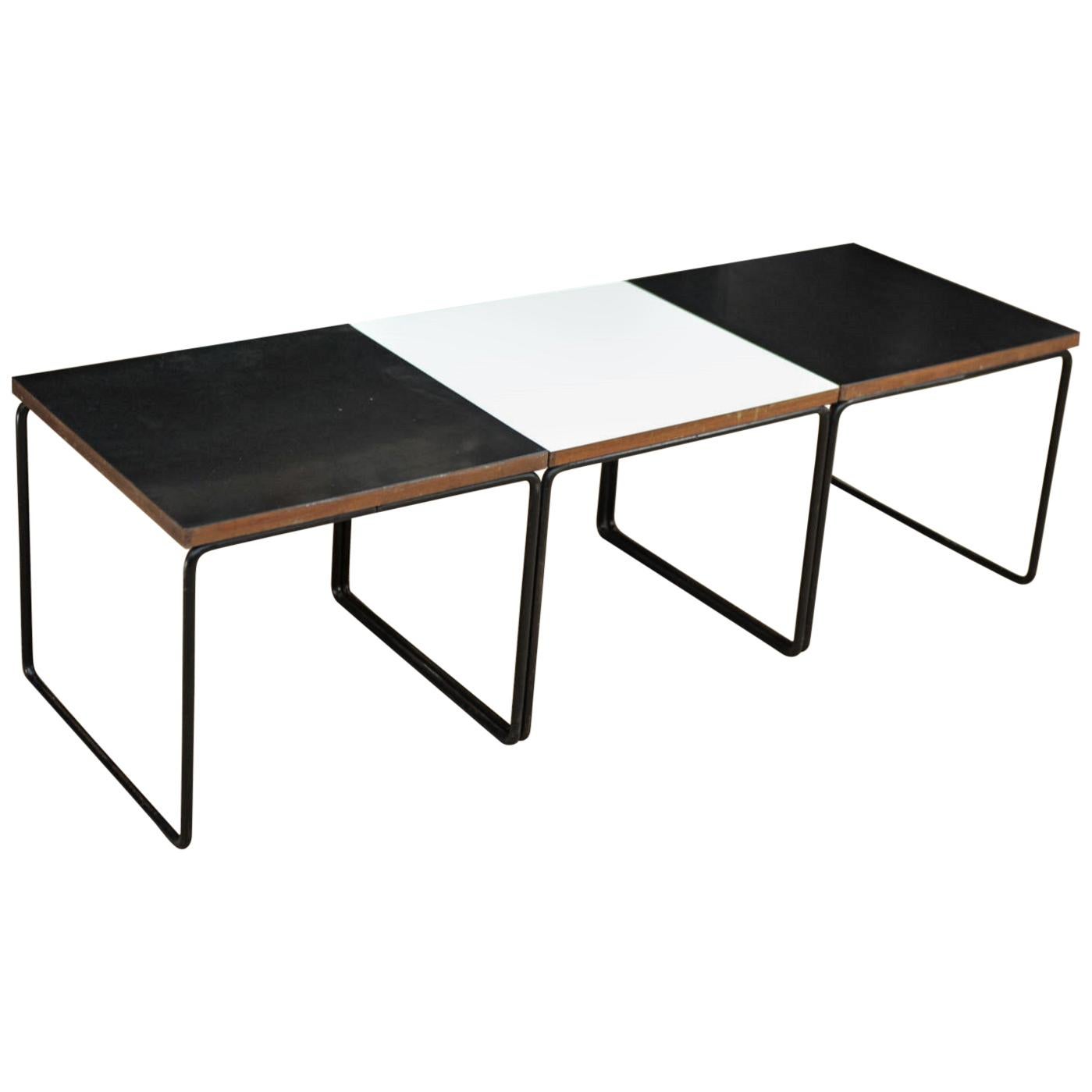 Set of 3 Coffee Table by Pierre Guariche for Steiner, France, circa 1950
