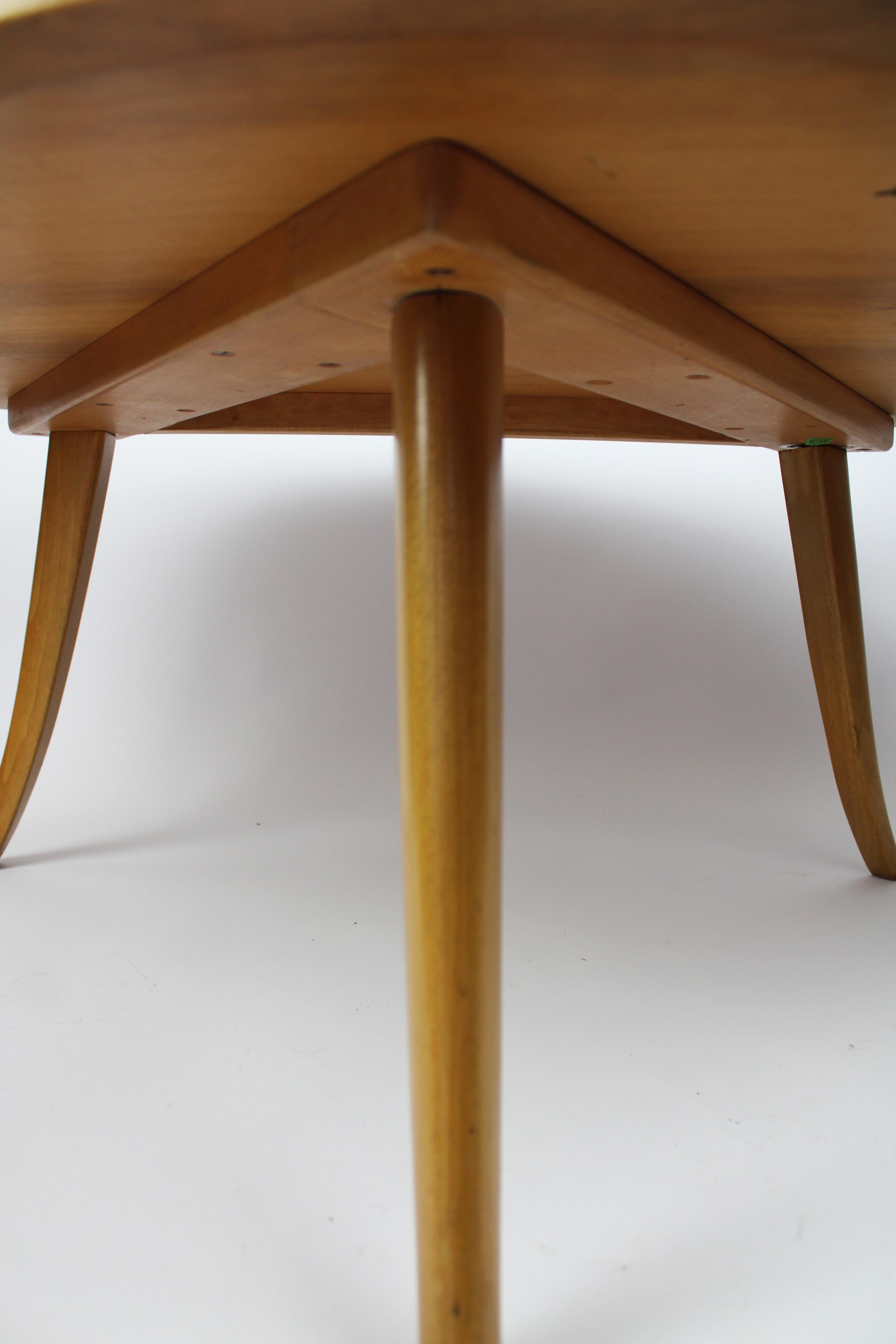 Set of 3 coffee Tables kidney shaped Marquetry Buchschmid & Gretaux Germany 1950 For Sale 11