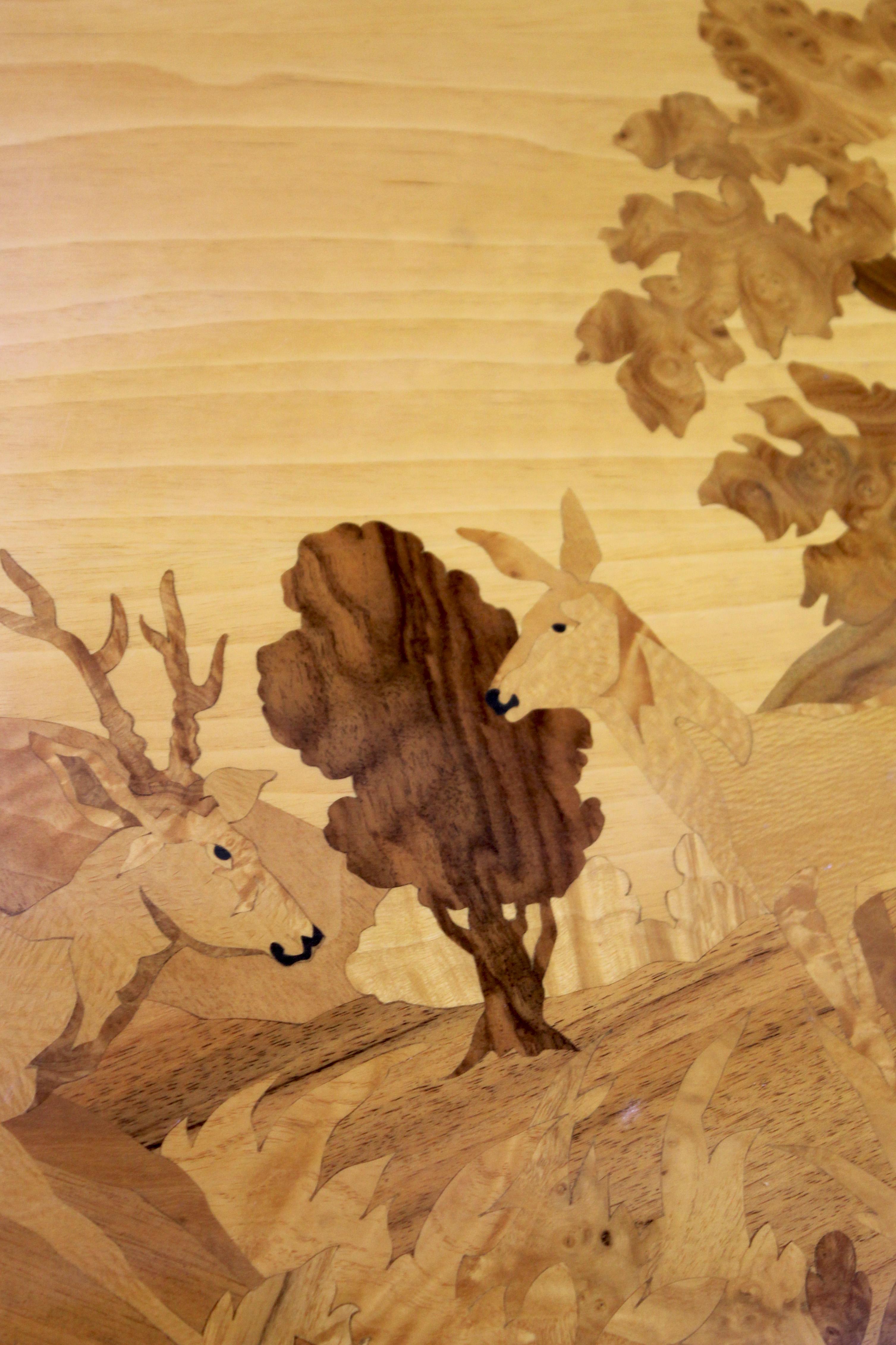 Set of 3 coffee Tables kidney shaped Marquetry Buchschmid & Gretaux Germany 1950 For Sale 2