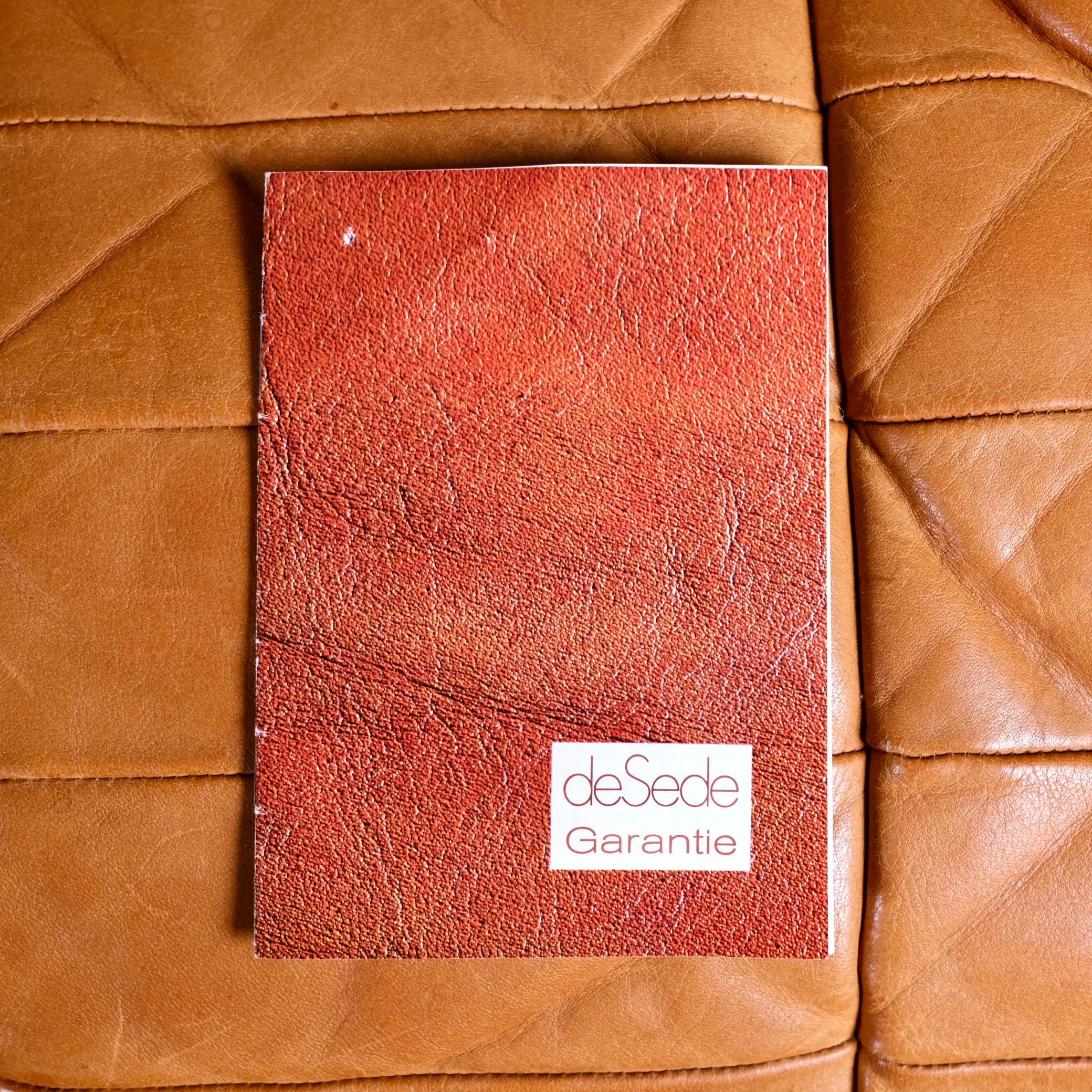 Set von 3 cognacfarbenem Patchwork-Leder DS-11 von De Sede, hergestellt in der Schweiz, 1974 13