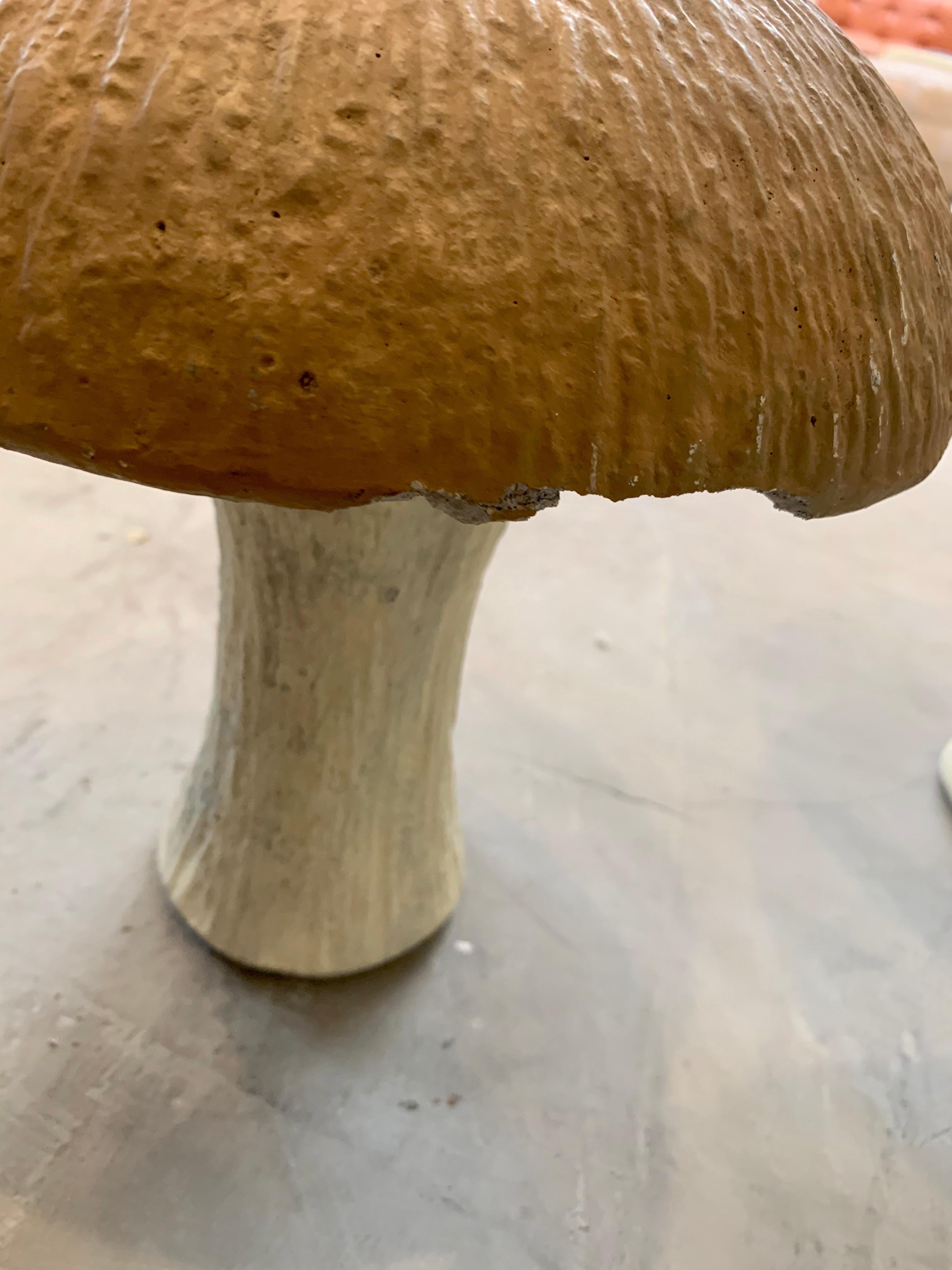 Set of 3 Concrete Mushroom Sculptures 4