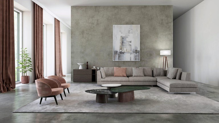 Set Of 3 Contemporary Bunching Low Tables Oak Marble For At 1stdibs Low Tables Oak Marble For At 1stdibs, Modern Bunching Coffee Tables