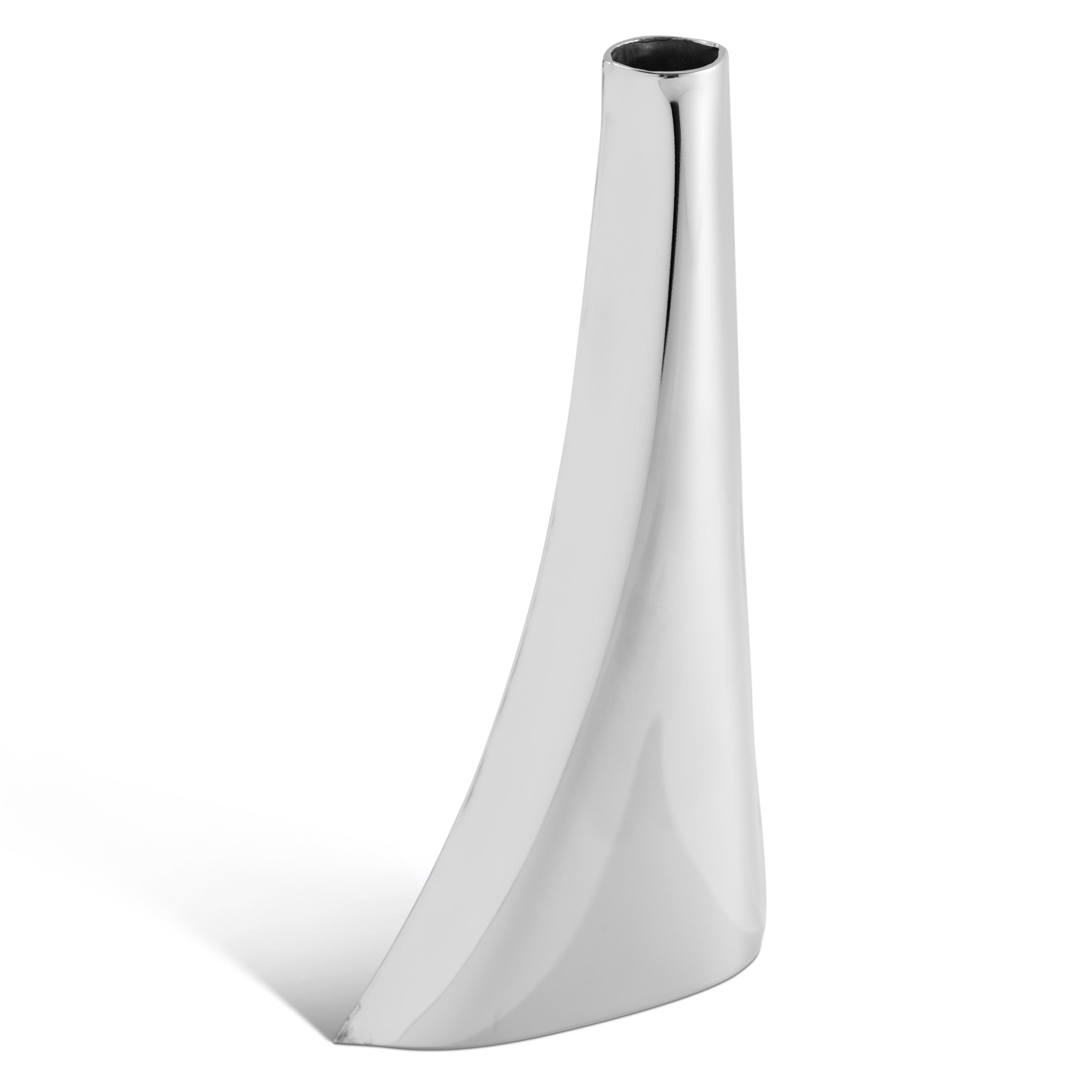 Set of 3 Contemporary Vases 'Leyki' by Zieta, Stainless Steel In New Condition For Sale In Paris, FR