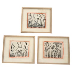 Set of 3 Cool Keith Haring Lithographs