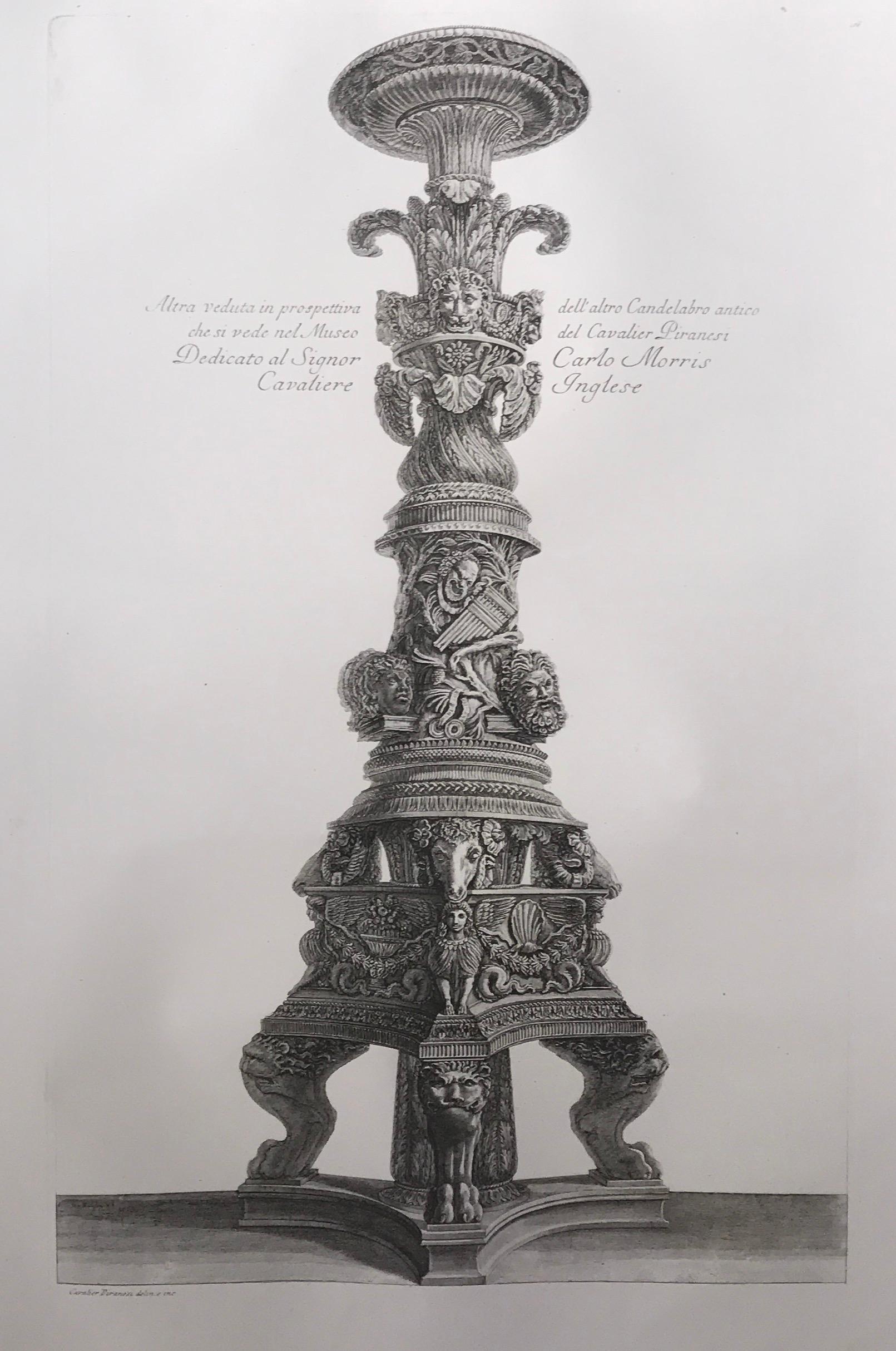 A Set of 3 large engraving by Giovanni Battista Piranesi depicting 2  neoclassical Pedestals and 1 Neoclassical urns from the copper plate catalogue of Giovanni Battista Piranesi (1720-1778). Printed in Paris from the artist's original plates by his