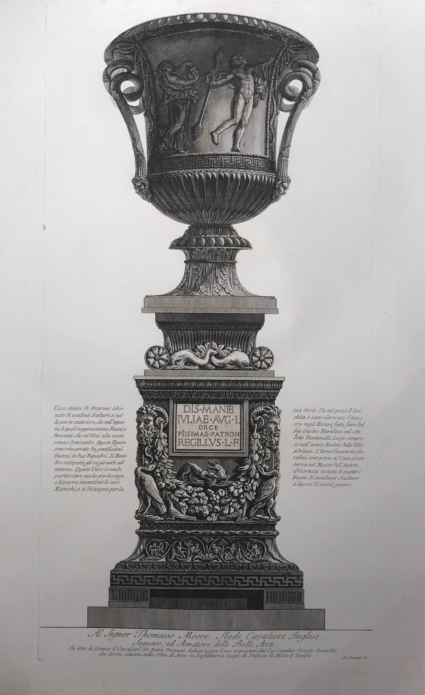 Baroque Set of 3 Copper Plate Engravings, by Giovanni Battista Piranesi For Sale