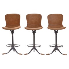 Set of 3 Counter-Height Swivel Stool with Footrest Ring, by P. Tendercool