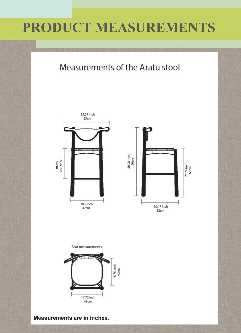 Set of 3 Counter Stool Aratú. All solid wood. For Sale 4