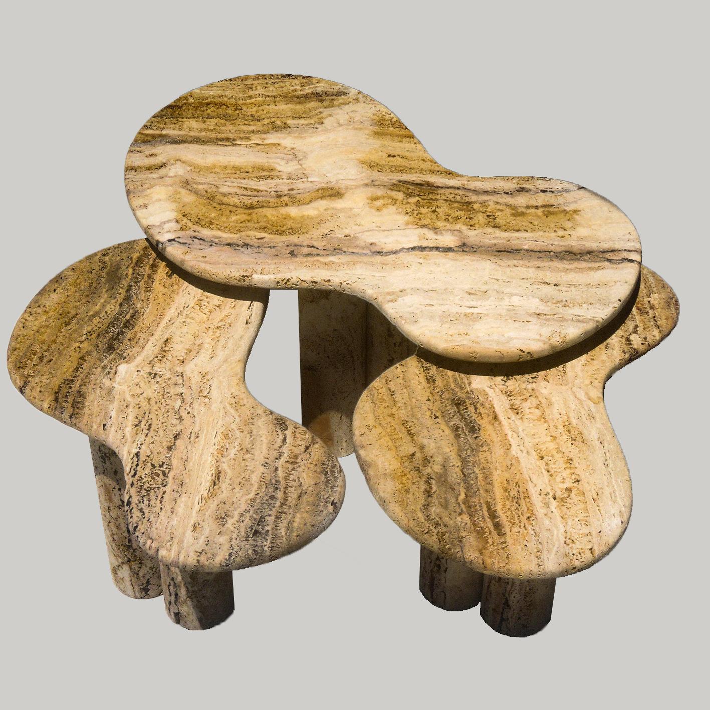 Modern Set of 3 Covertinos Nest Coffee Tables by Jean-fréderic Bourdier