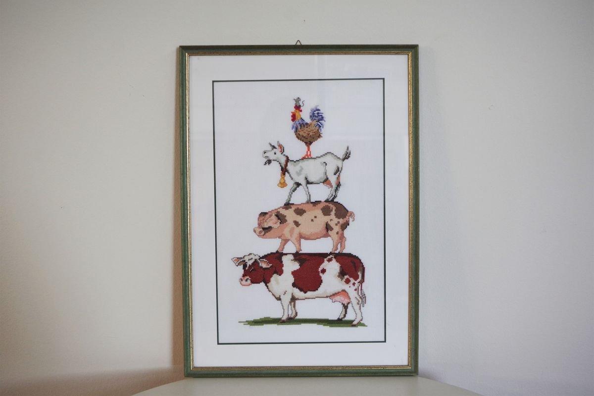 Set of 3 Crochet Animal-Themed Wall Art - 1990s For Sale 11