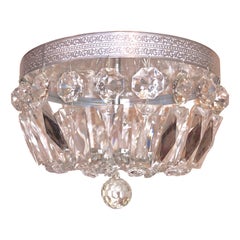 Set of 3 Crystal Flush Mount Fixtures, Sold Individually
