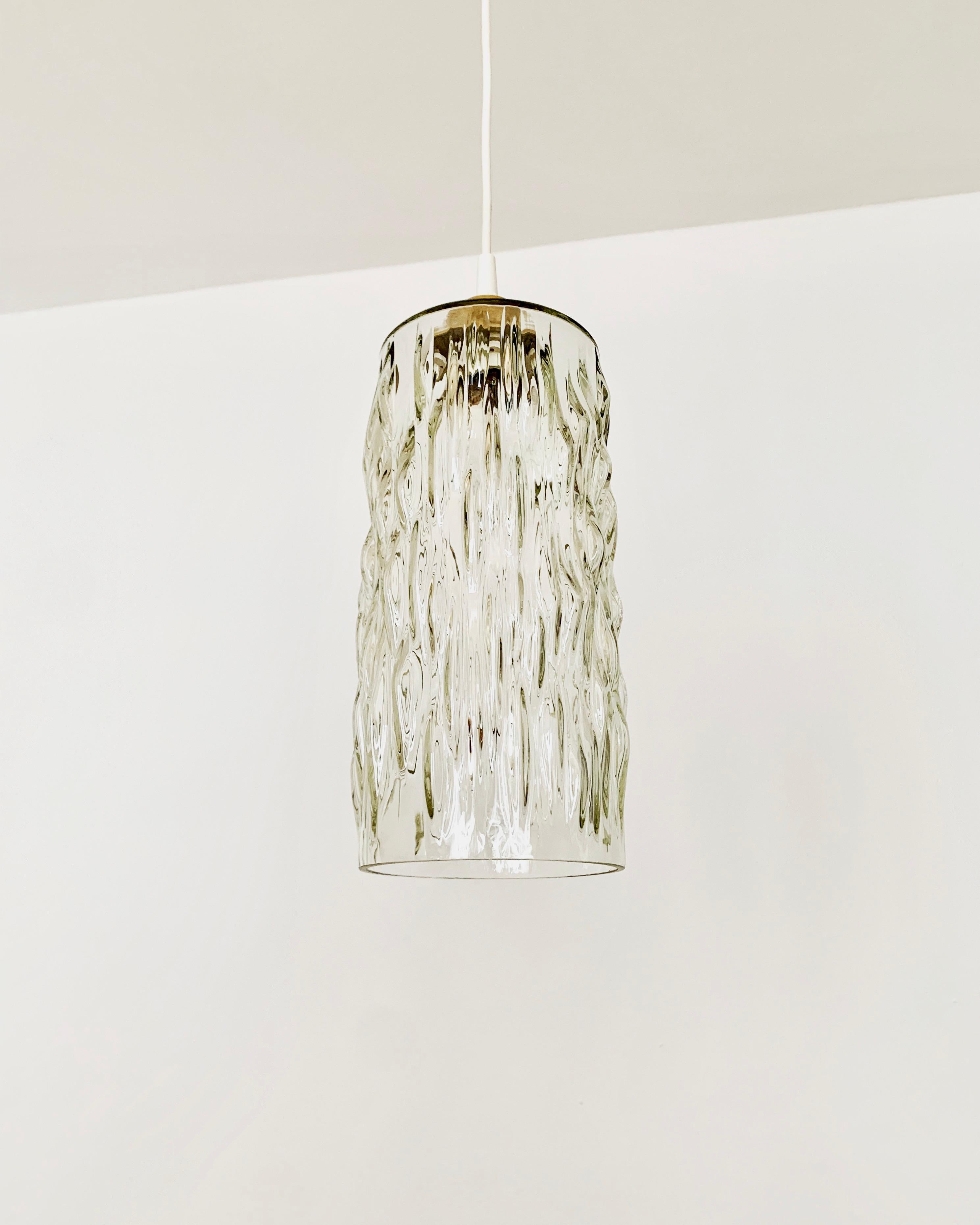 Austrian Set of 3 Crystal Glass Pendant Lamps For Sale