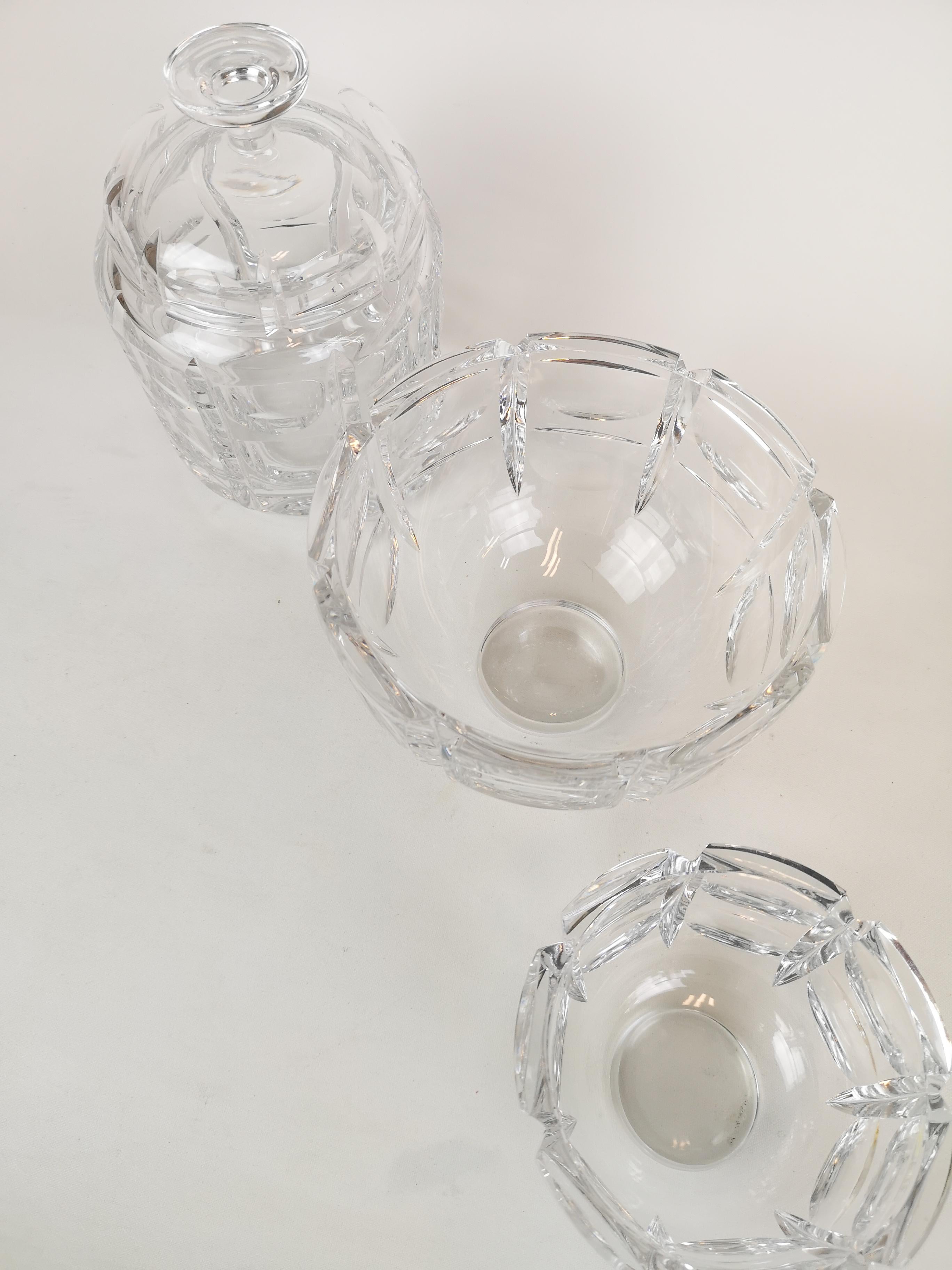 Set of 3 Crystal Pieces Art Deco Orrefors Simon Gate Sweden For Sale 5