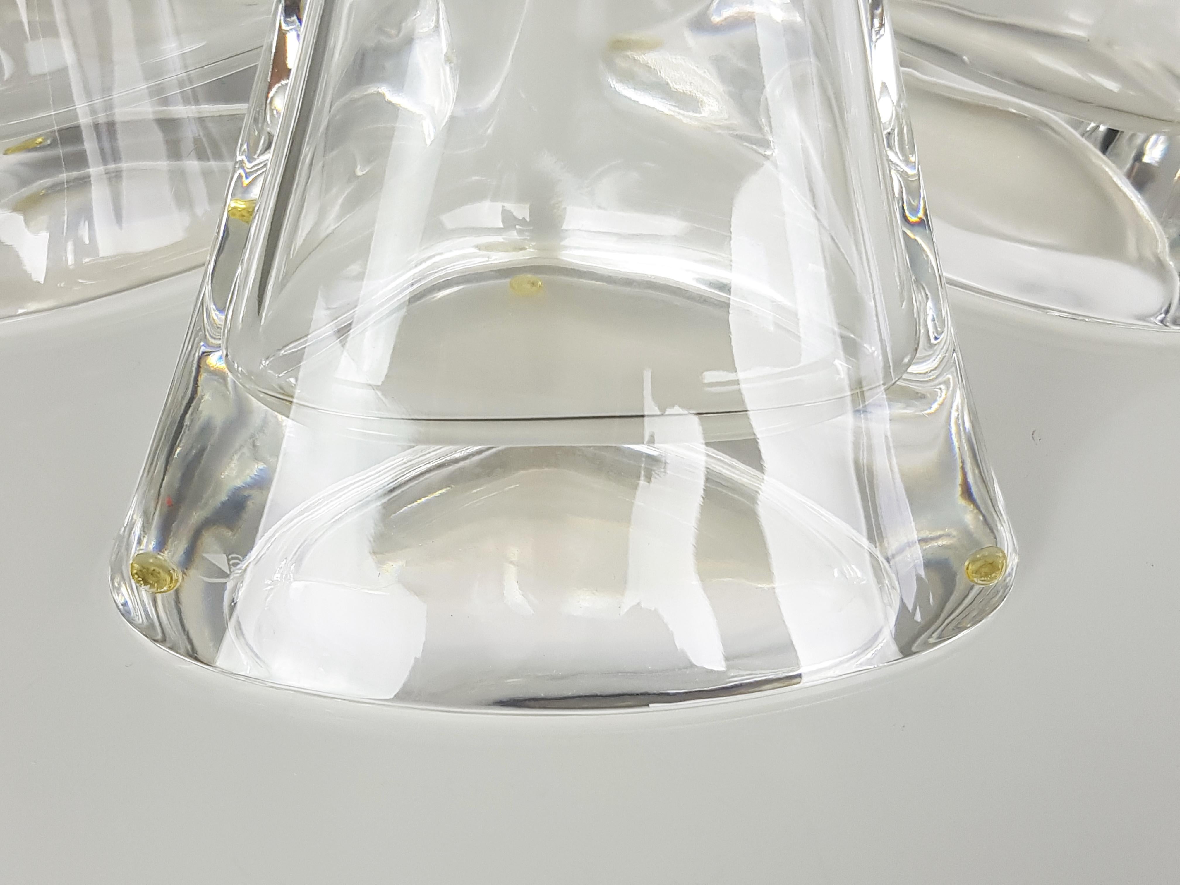 Ensemble de 3 vases en cristal d'Angelo Mangiarotti pour Cristalleria Colle, années 80 Excellent état - En vente à Varese, Lombardia