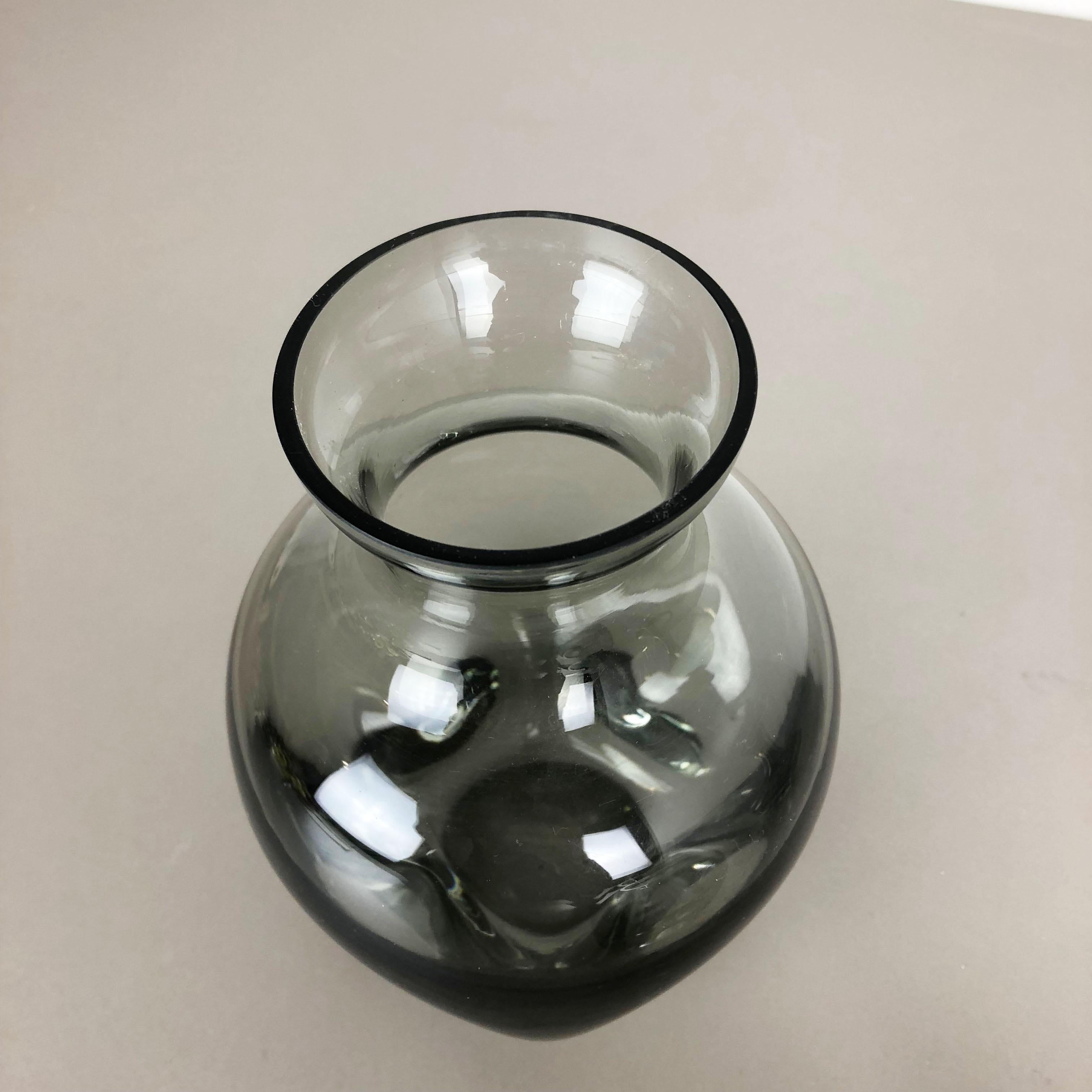Set of 3 Cubic Hand Blown Crystal Glass Vase by Friedrich Kristall Germany 1970s In Good Condition For Sale In Kirchlengern, DE