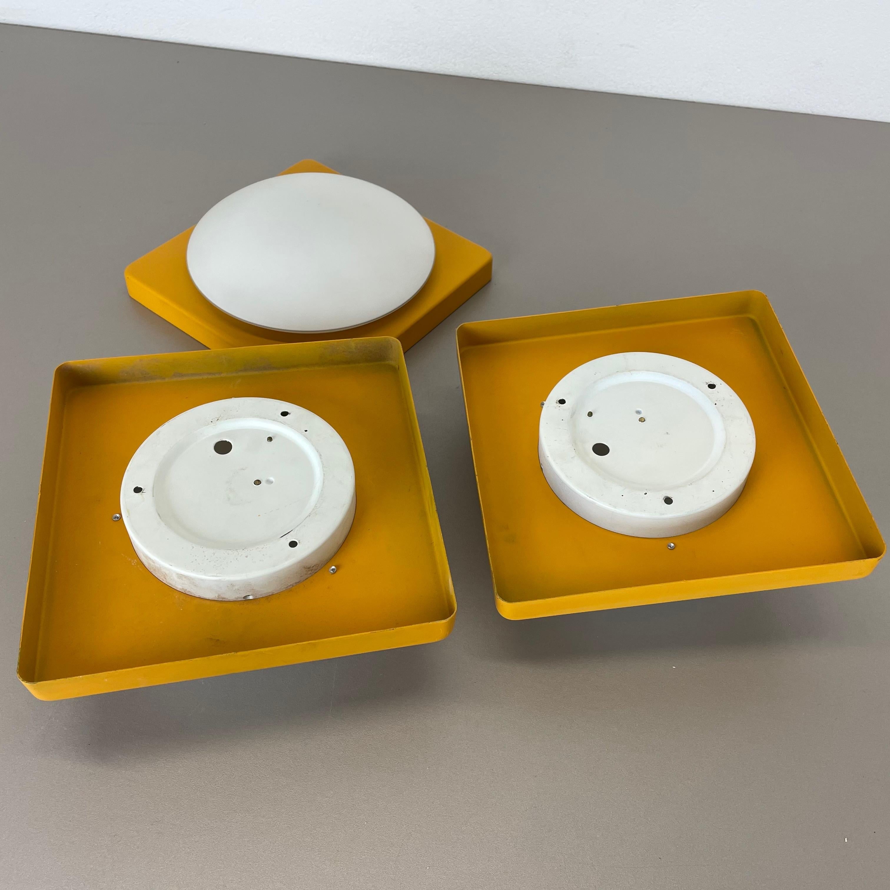 Set of 3 Cubic Wall Lights by Rolf Krüger for Heinz Neuhaus Leuchten, 1971 8