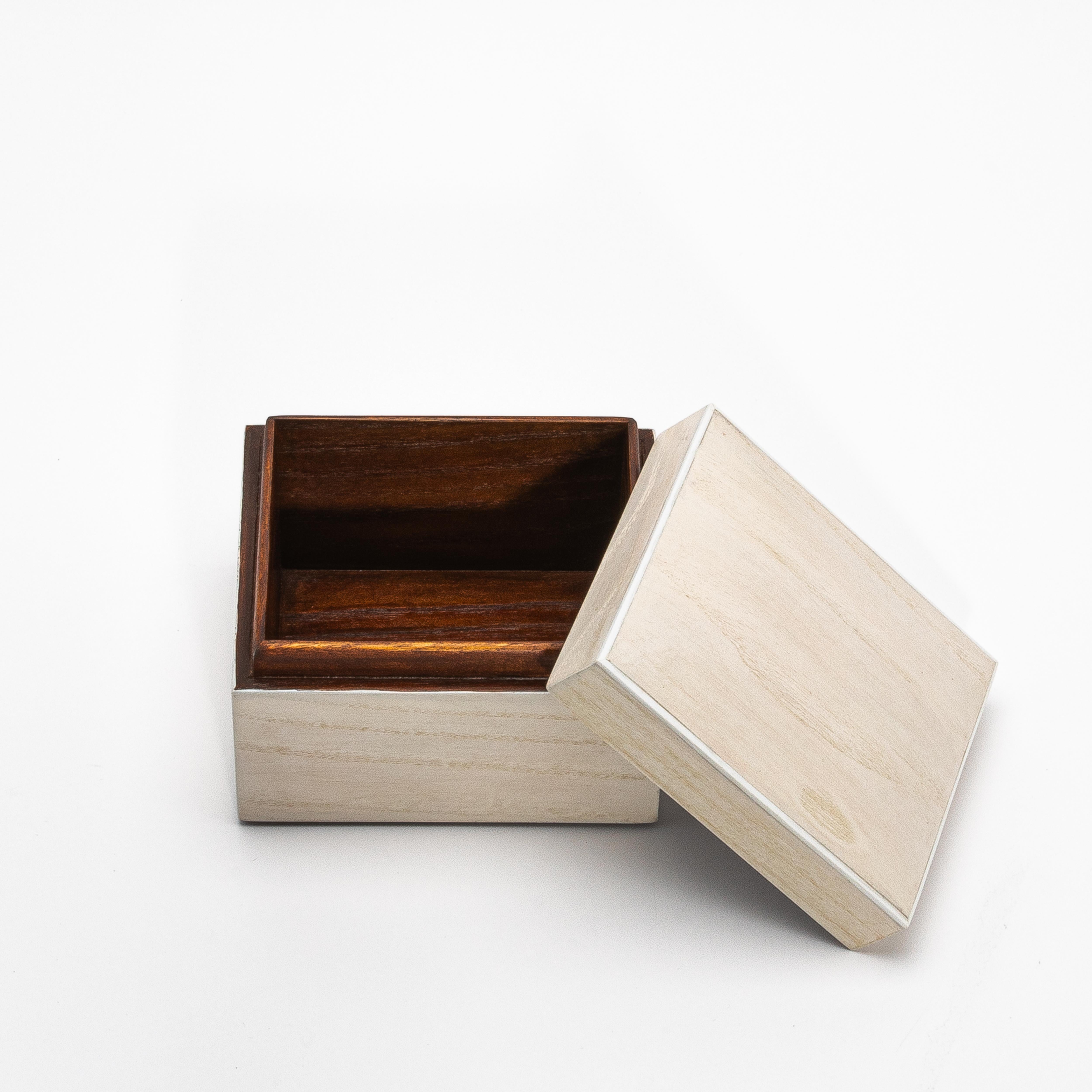 Set di 3 scatole con piano curvo in Oak Oak bianco di R&Y Augousti in vendita 1