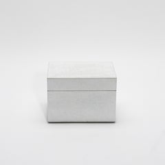 Set of 3 Curved Top Boxes in White Shagreen by R&Y Augousti