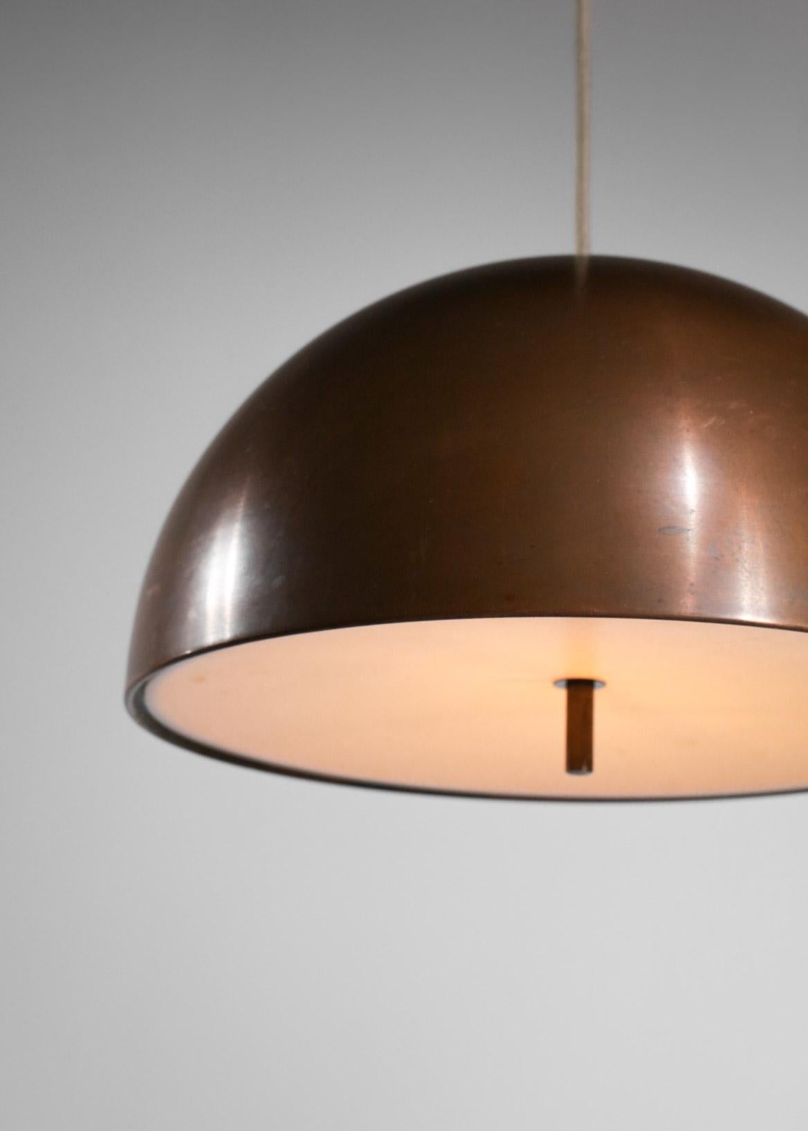 Set of 3 Danish 60's Copper Pendant Lamps by Designer Jo Hammerborg D179 3