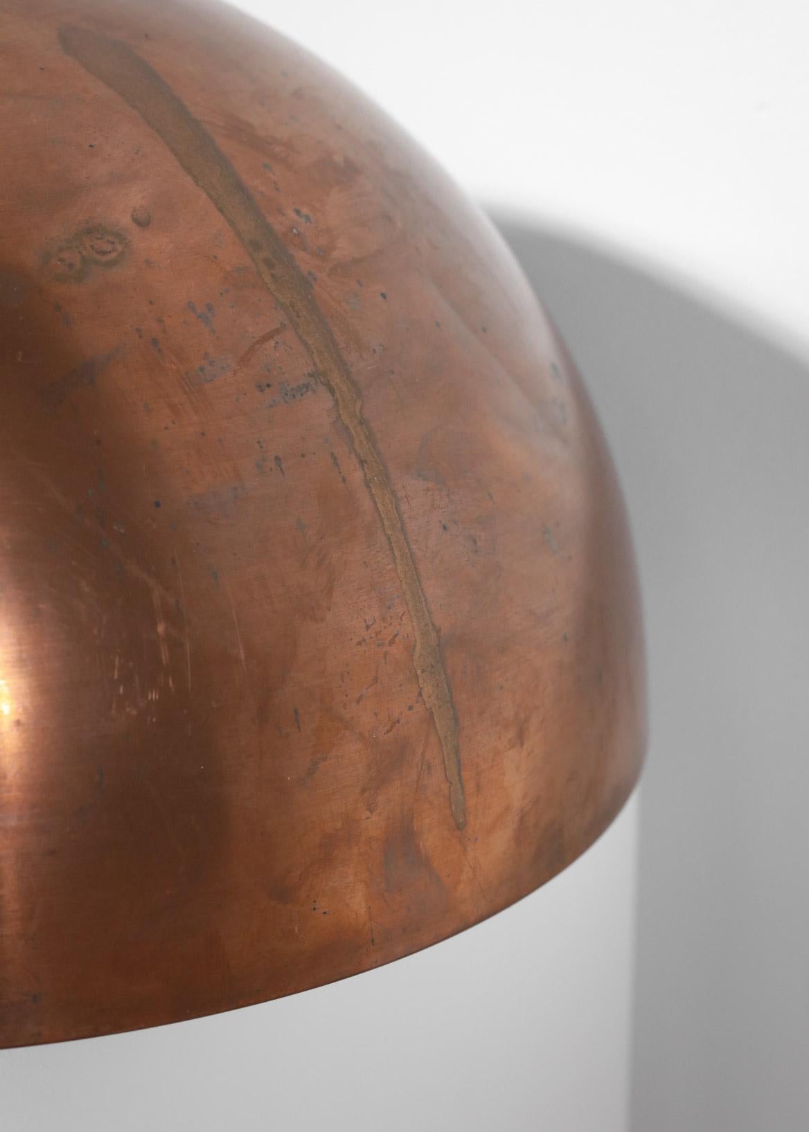 Set of 3 Danish 60's Copper Pendant Lamps by Designer Jo Hammerborg D179 4