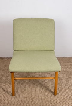 Set of 3 Danish armchairs, laminated beech and mahogany model AX by Peter Hvidt.