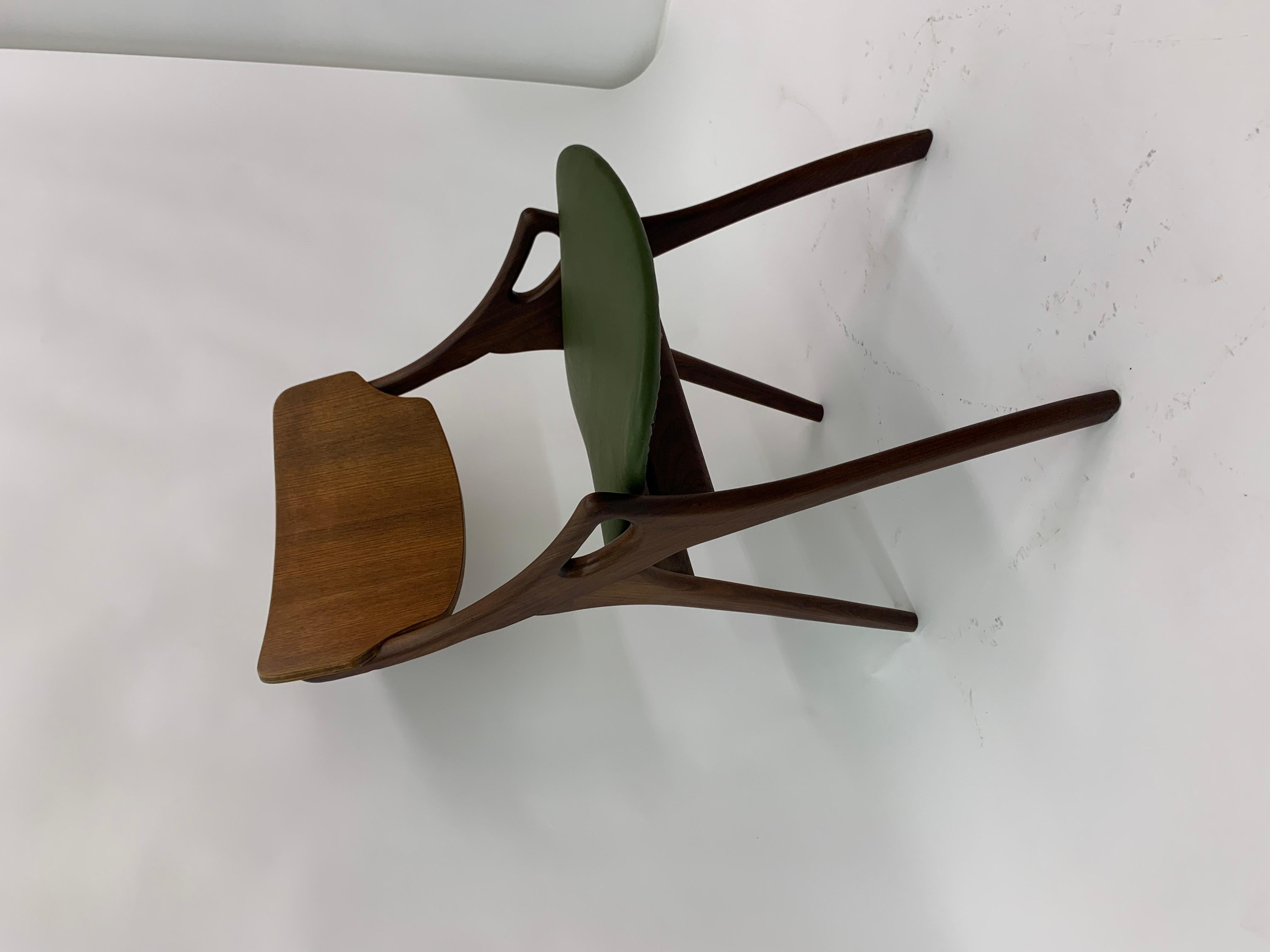 Set of 3 Danish Arne Hovmand Olsen Dining Chairs, 1950s For Sale 11