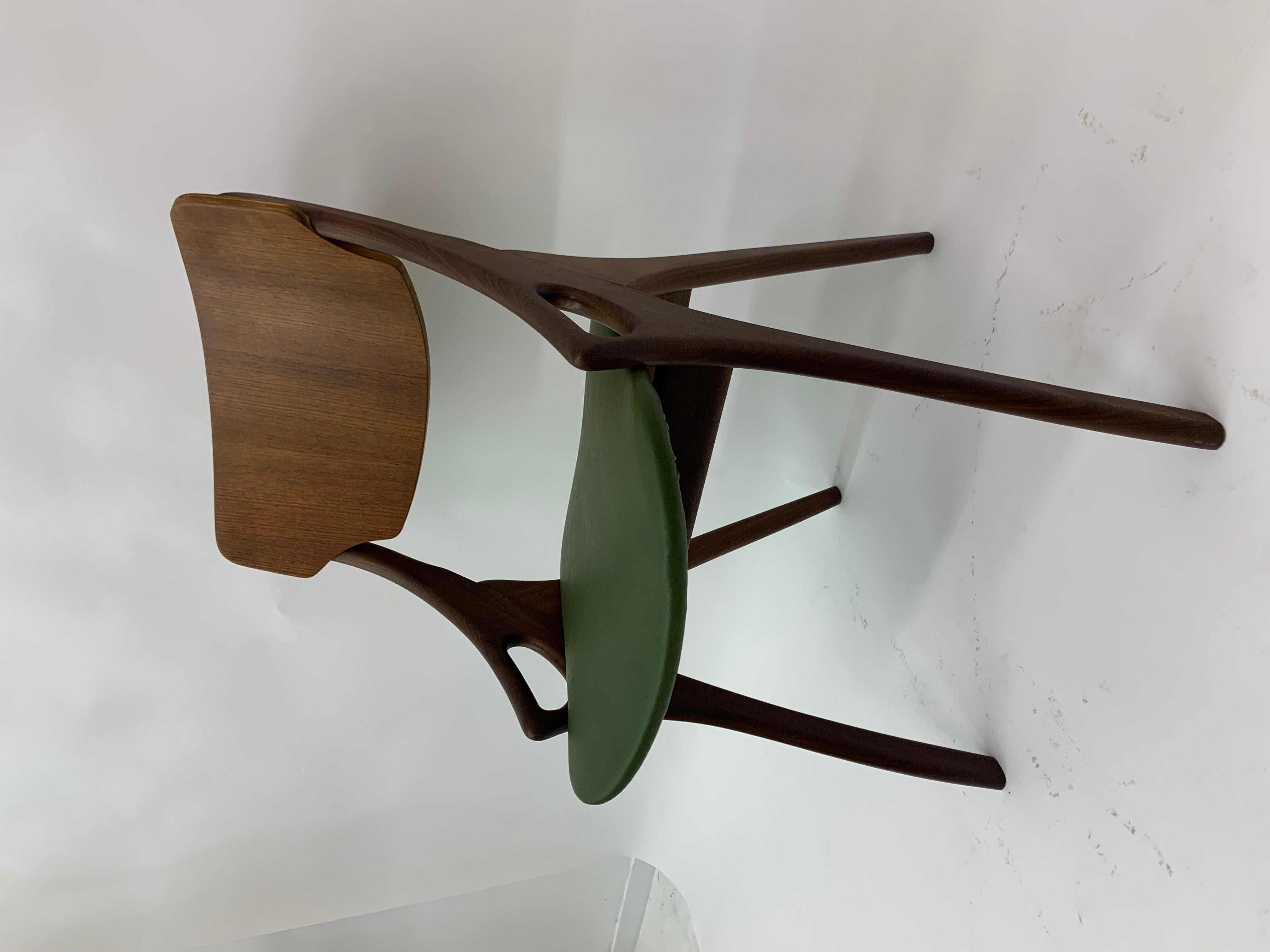 Set of 3 Danish Arne Hovmand Olsen Dining Chairs, 1950s For Sale 12
