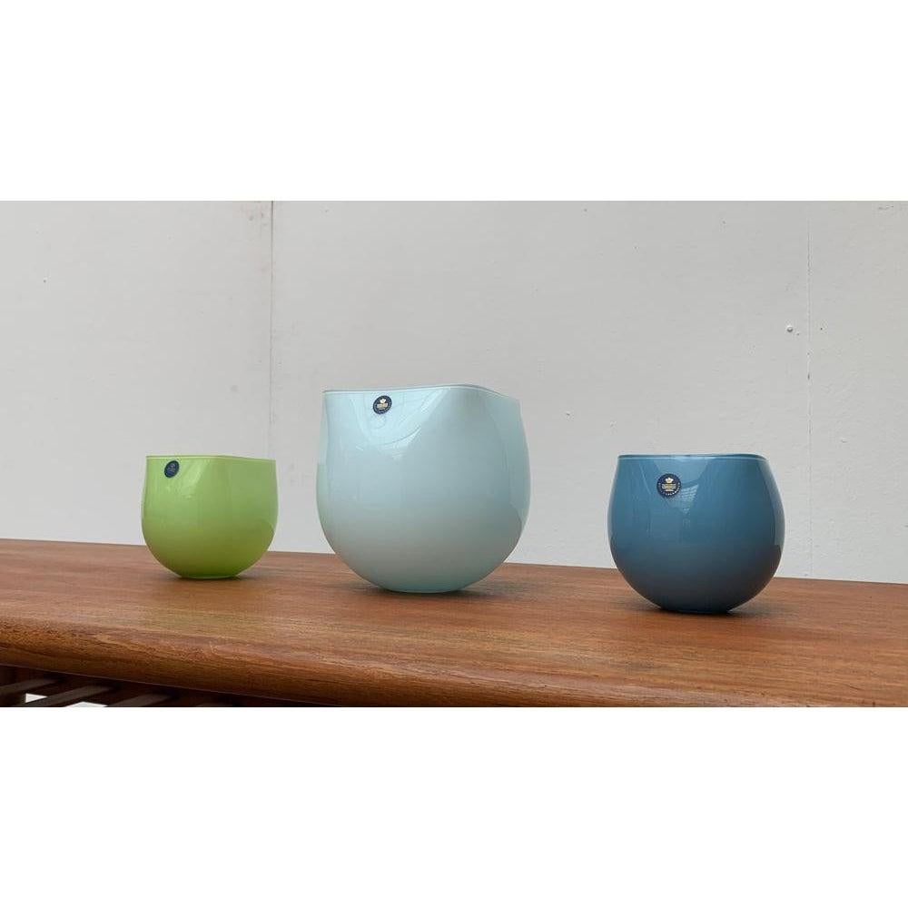 Set di 3 vasi di vetro danesi di Royal Copenhagen in vendita 6